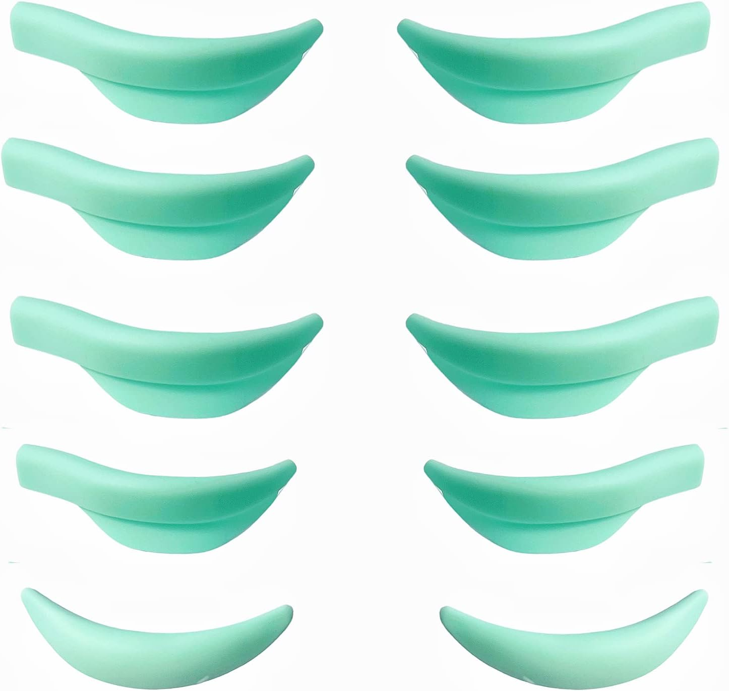 Eyelash Lift Pads Lash Lift Rods Eyelash Perm Silicone Pads 5 Sizes Reusable Soft Lash Lift Shields for Different Length Eyelashes Perfect Lifting (Mint Green) image number 3
