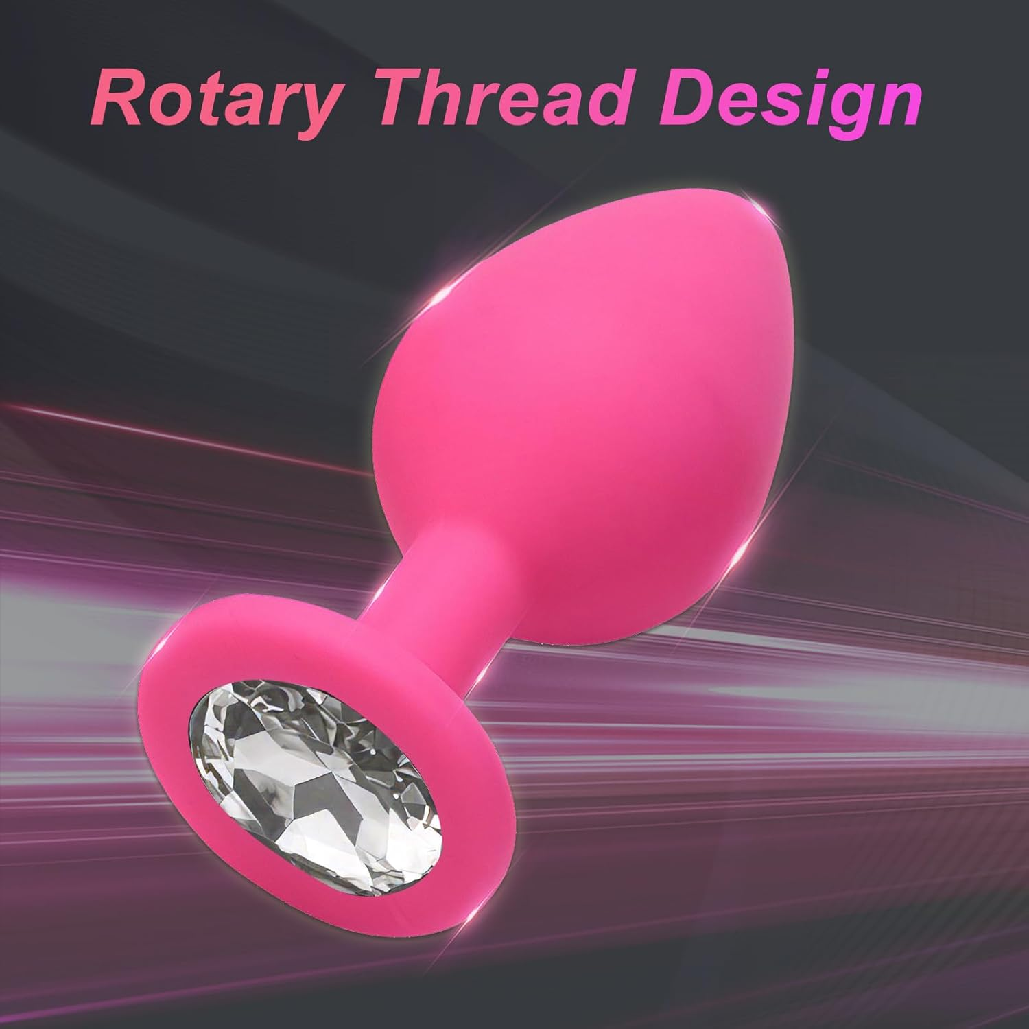 Riotor Vibrating Silicone Anal Plug Set, Anal Toys for Men Woman Couples from Beginner to Advanced Set,3 Sizes Manual & 1 Automatic Toys (Pink) image number 1