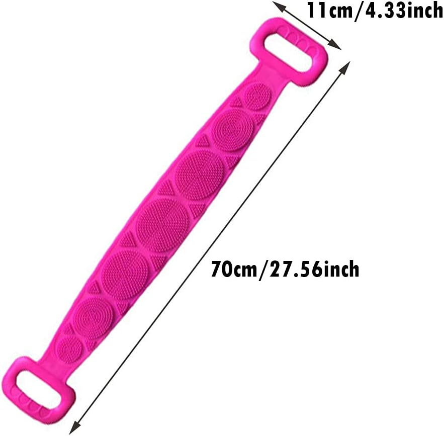 Silicone Back Scrubber for Shower, 70 Cm / 27 Inches Silicone Body Brush for Exfoliating, Shower Brush with Massage Particles for Women Men image number 3