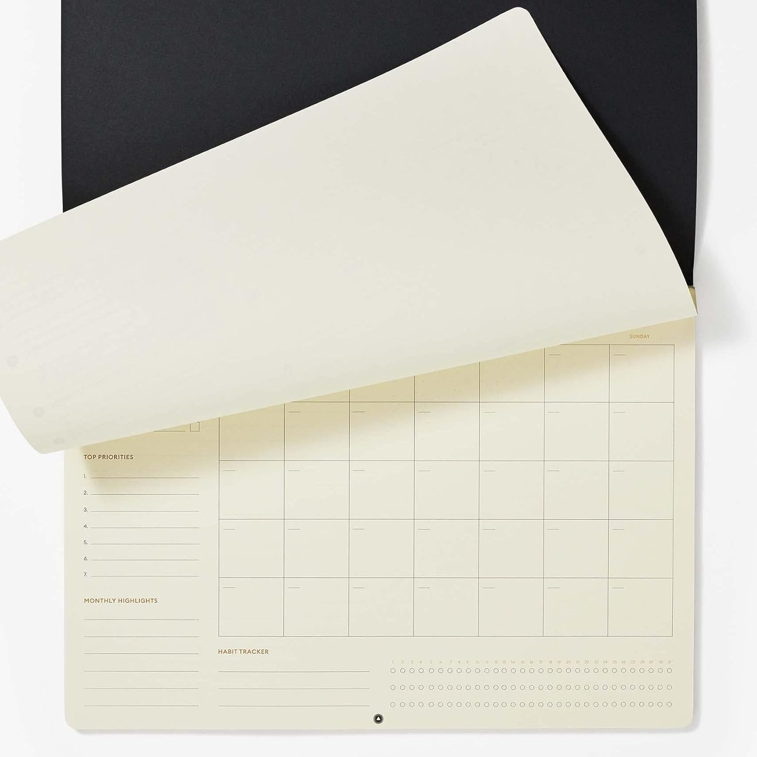 Monthly Desk Pad, 2-Year Productivity Planner, Tear-Out Deskpad for To-Do List, Calendar, Productivity Tools for Time Management and Mindfulness, A4 Size, Black - Intelligent Change