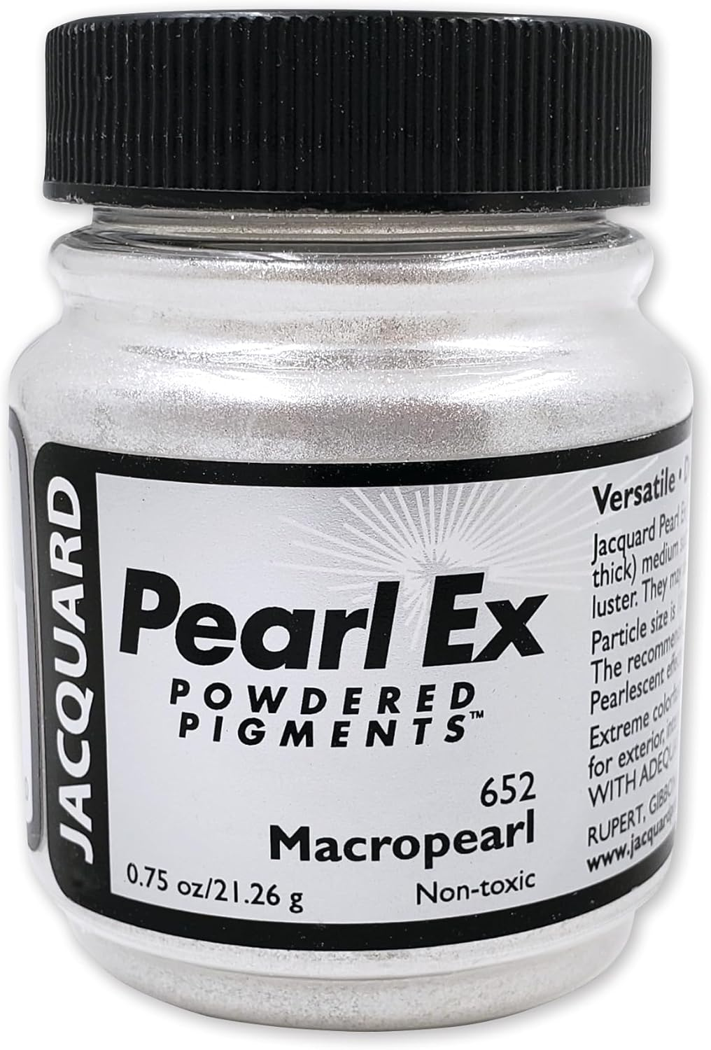 Jacquard JAC-JPX1652 Pearl-Ex 21Gm Macro Pearl Powdered Pigments, 0.75 Oz image number 2