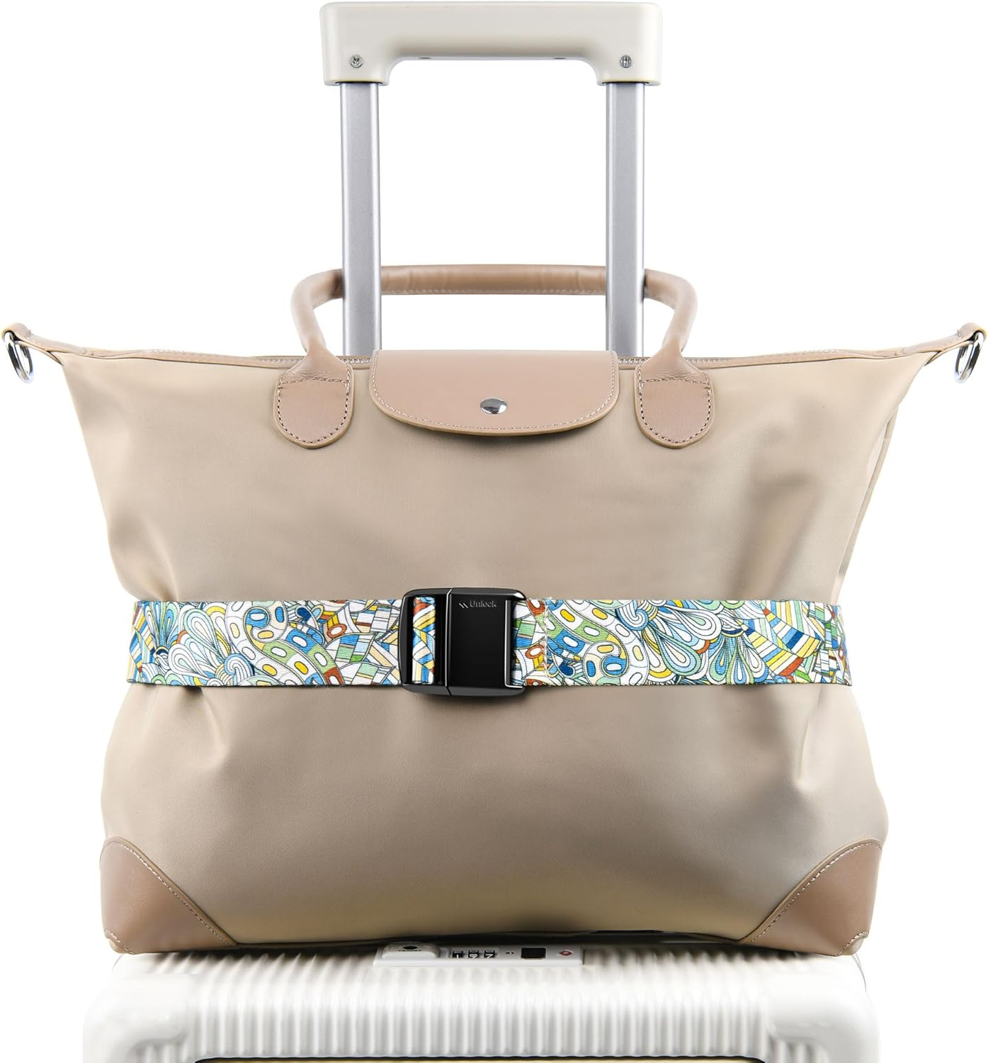 Travel Inspira Luggage Strap with TSA Combination Lock - Adjustable, Easy to Use, Protect Your Luggage (Rose Window) image number 5