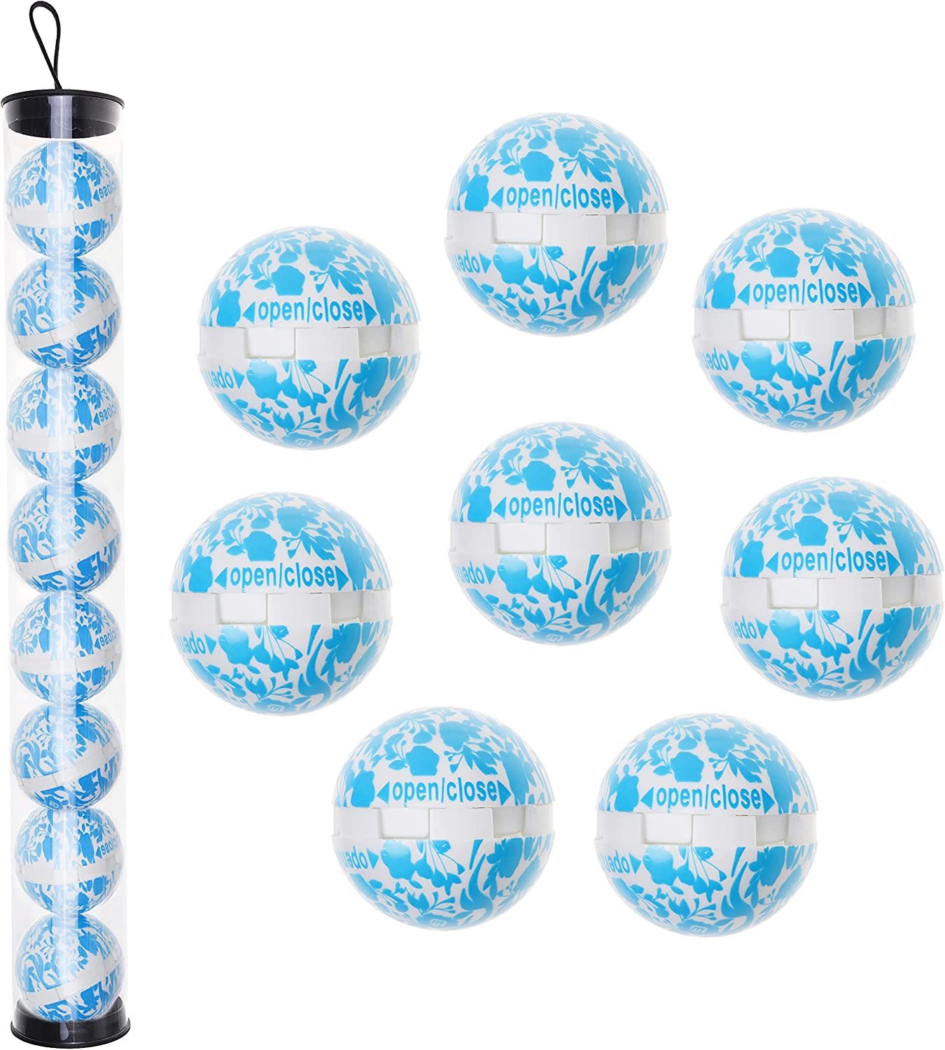 Eco-Fused Deodorizing Balls for Sneakers, Lockers, and Gym Bags (8 Pack) - Neutralizes Sweat Odor with Easy Twist Lock/Open Mechanism (Citrus Mania - 8 Pack)