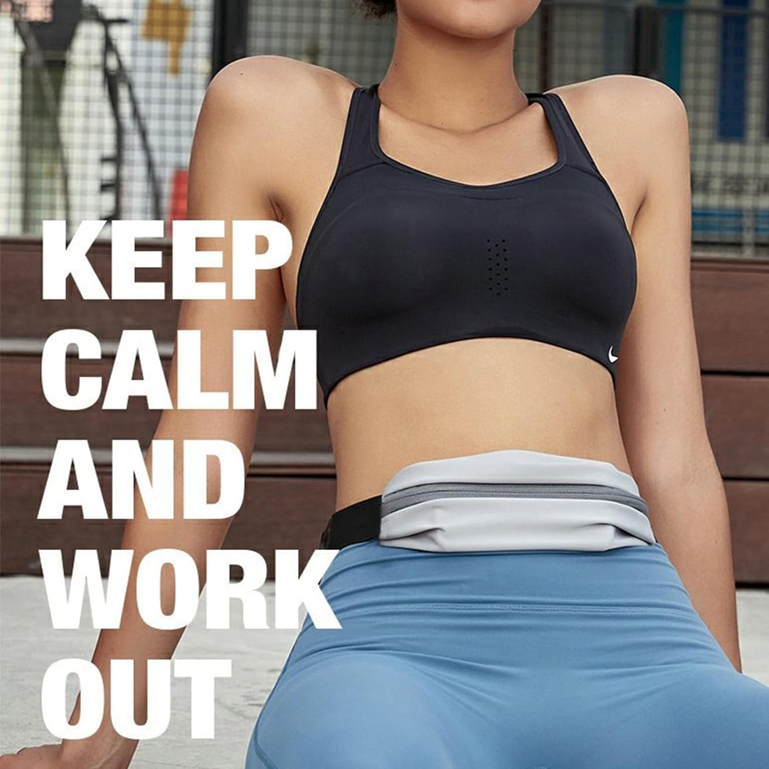 XUTONG Upgraded Running Belt with Adjustable Elasticity,Waterproof Running Phone Belt,Waist Bag Belt, Reflective Running Bag Belt,Fitness Training Bag,Men'S and Women'S Running Bag (Gray)