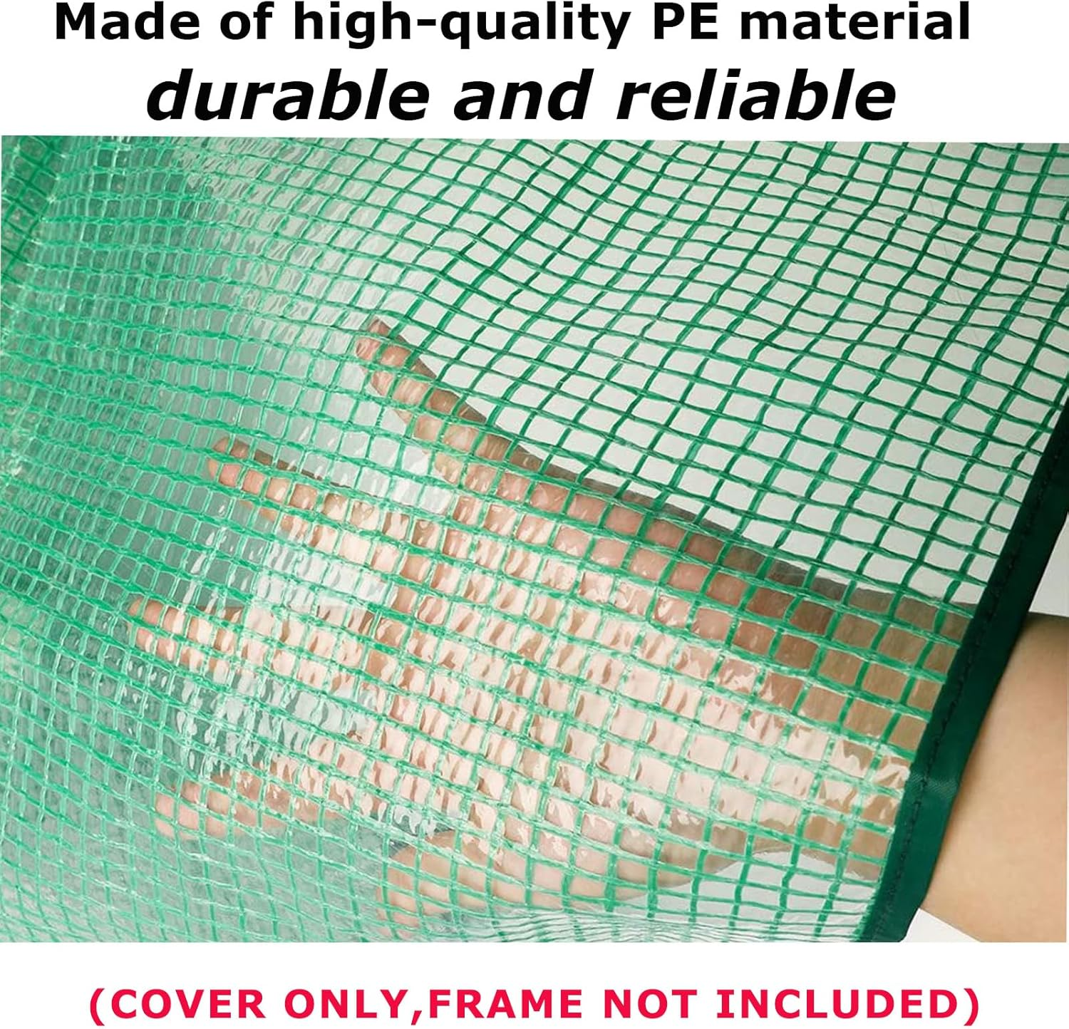 4-Tier Greenhouse Replacement Cover Clear PE Greenhouse Replacement Cover with Roll-Up Zipper Door - 27" L X 19" W X 61" H(Cover Only) PLGH704PEGC image number 4