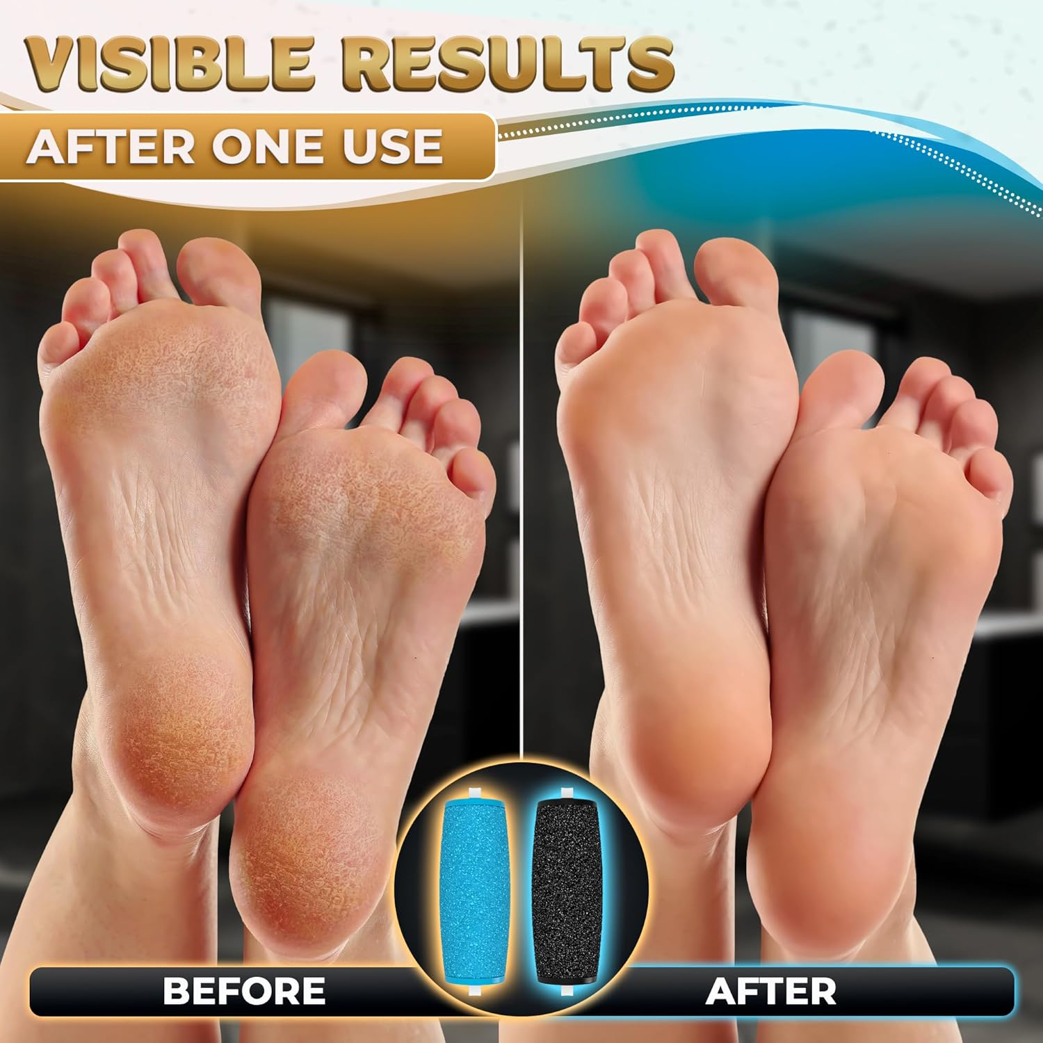 11 Pcs Replacement Rollers for Electric Foot Callus Remover Tool - 7 Extra Coarse & 4 Regular Coarse Refill Heads (1.92 X 0.65 Inches), Micro-Diamond Crystals - Compatible with Amope Pedi Perfect Pro image number 6