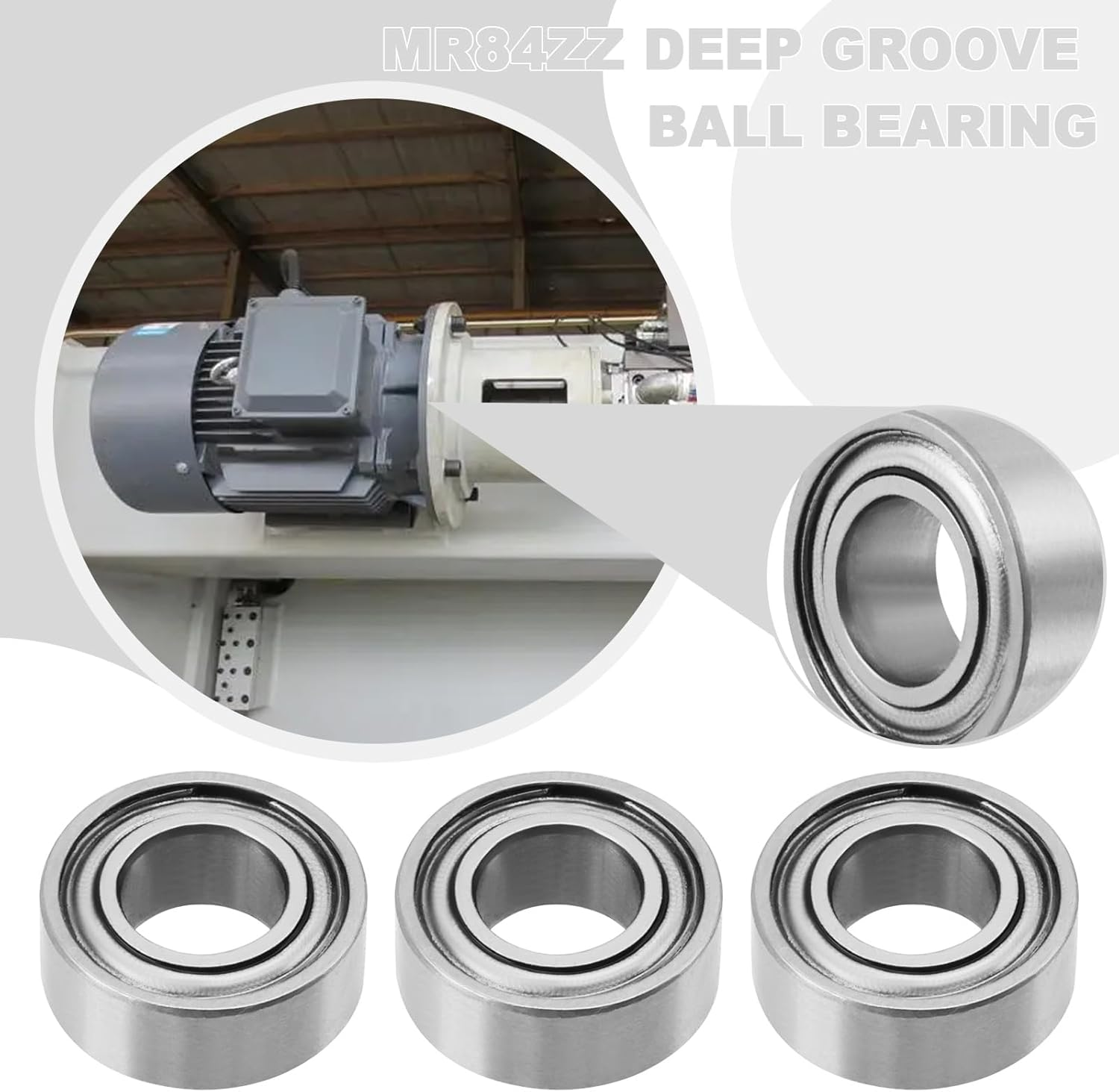 OTOTEC 20PCS MR84ZZ Deep Groove Ball Bearings ID 4Mm OD 8Mm Thickness 3Mm P0 Bearing Steel Double Shielded Bearings for High Speed Motors Gearboxes Fans image number 5