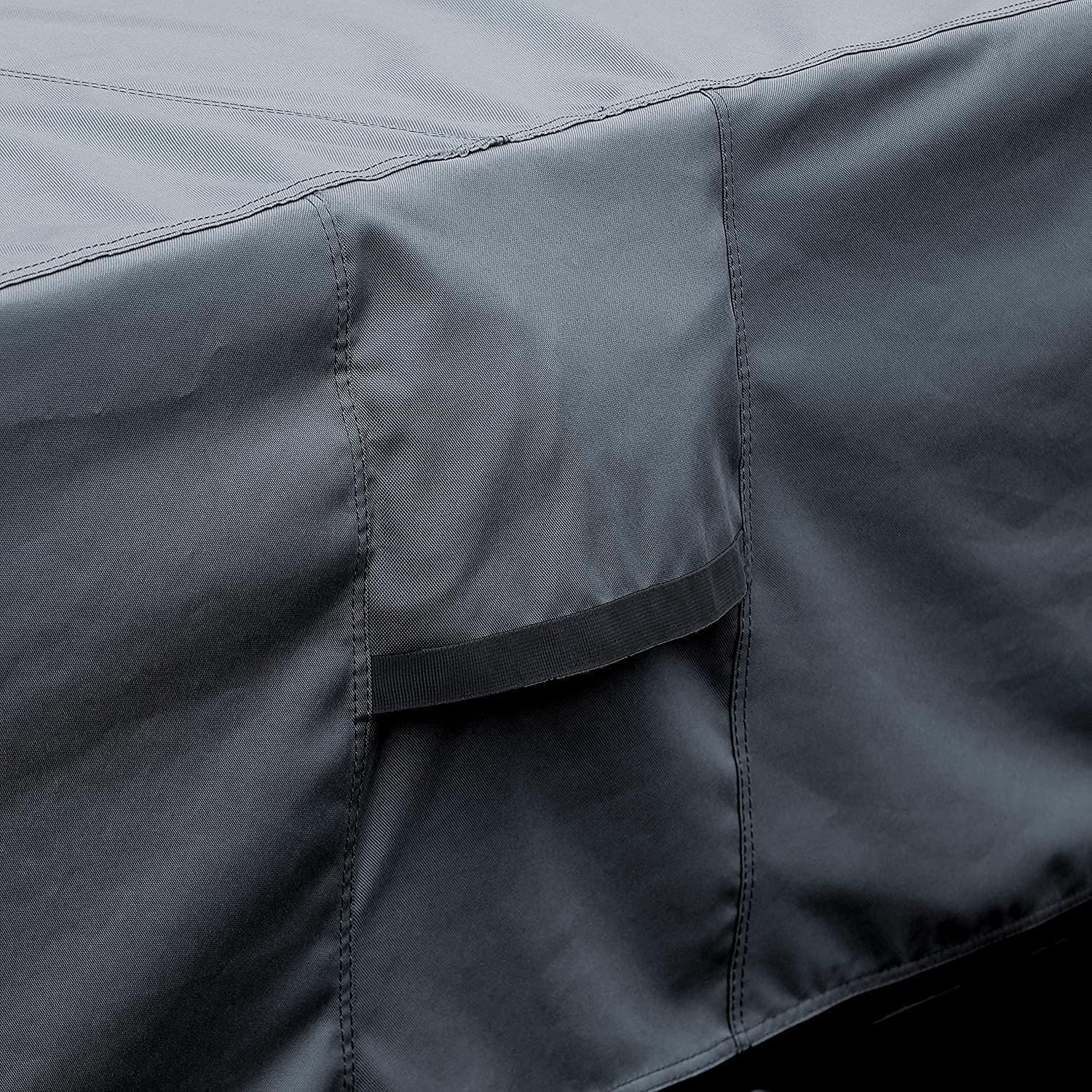 UCEDER Waterproof Hot Tub Cover -Outdoor Spa Cover Cap(Actual Size 88''X88 X20'' Fit 86''X86 X 20'') 600D Heavy Duty Polyester Hot Tub Cover Protector(Dark Gray) image number 4