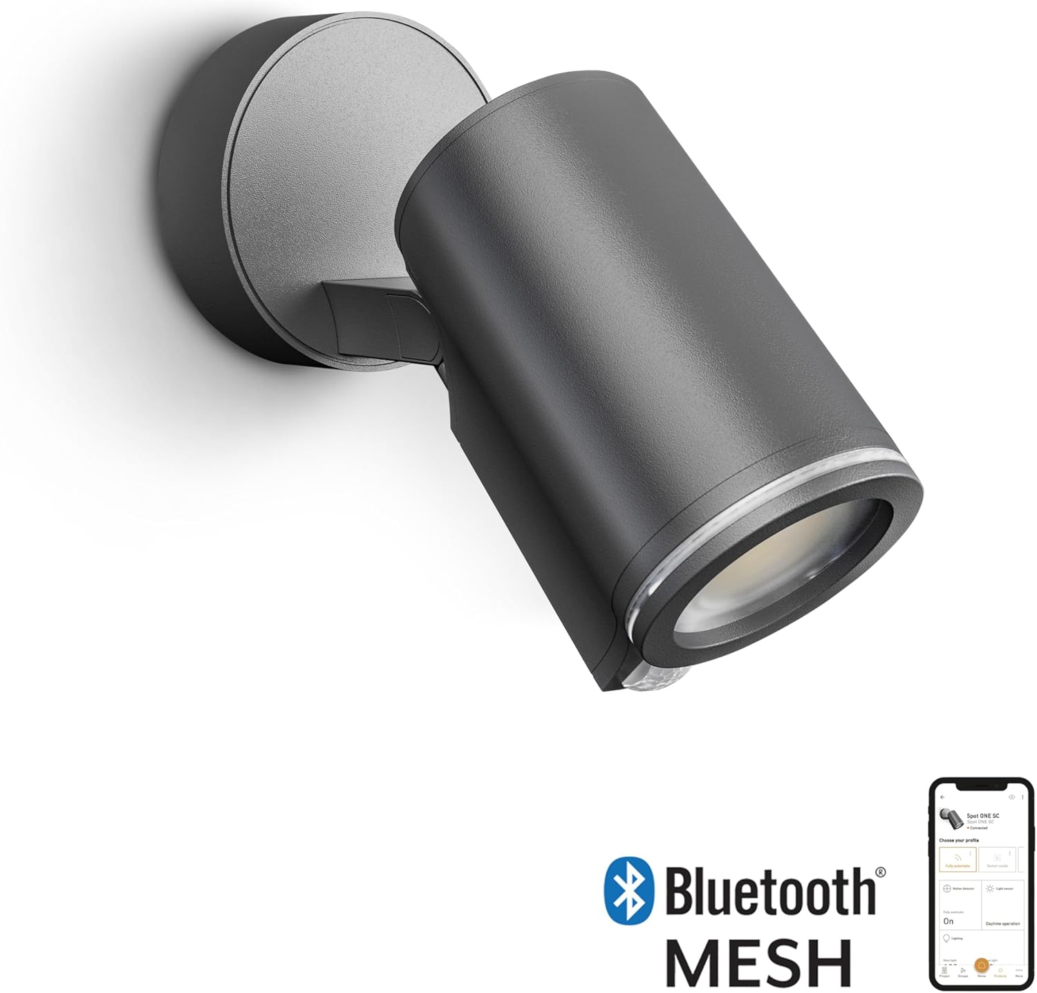 Steinel Spotlight Spot ONE SC Anthracite, 90&deg; Motion Detector, Including LED Bulb, via Bluetooth App, Aluminium, 7.9 W image number 5