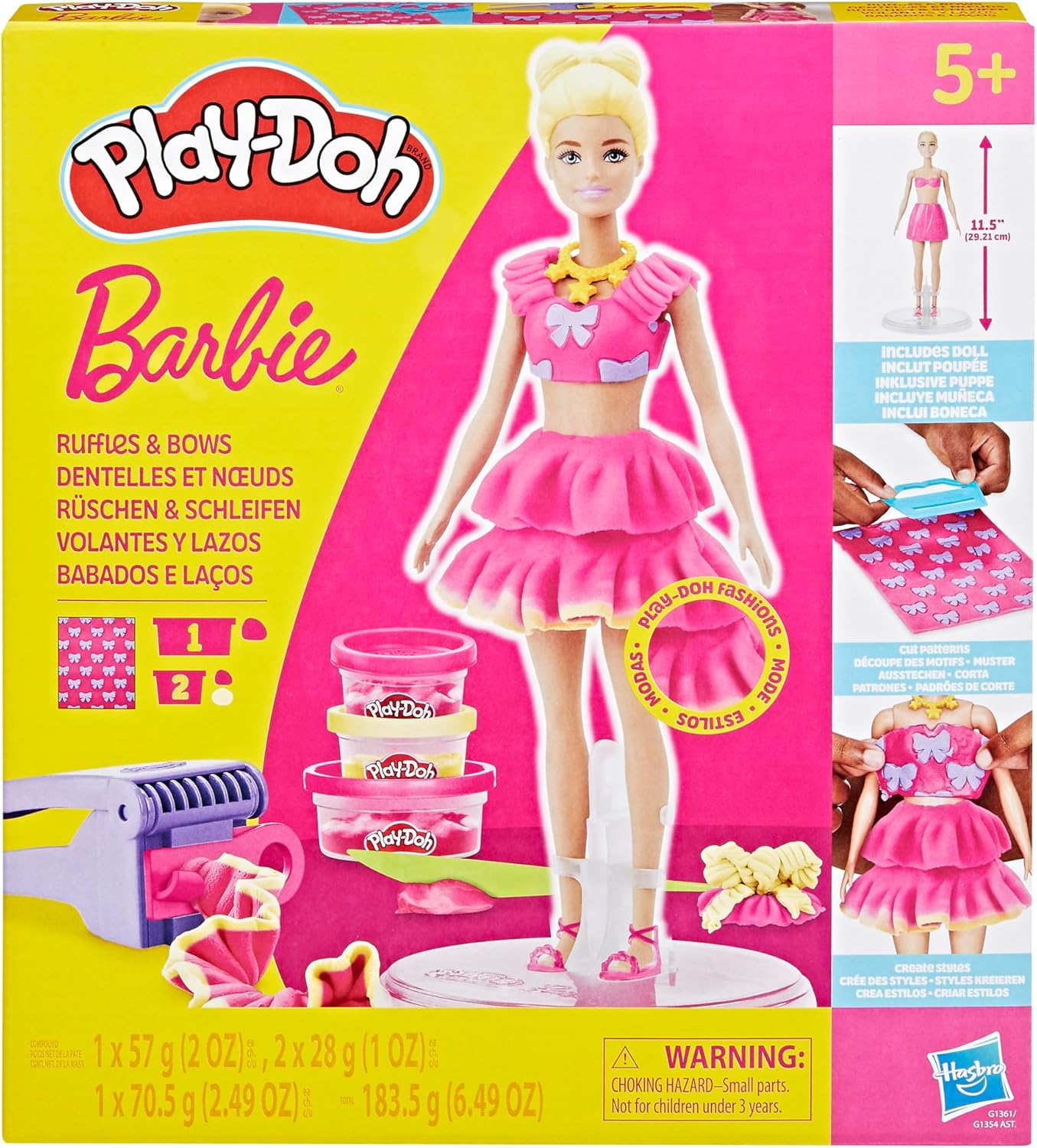Play-Doh Barbie Ruffles & Bows Doll Set image number 2