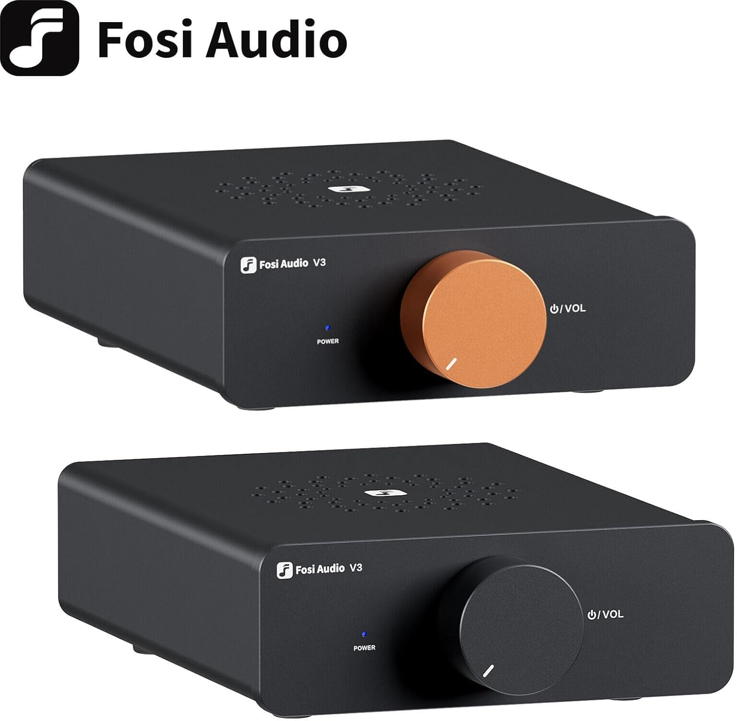 Fosi Audio Replaceable Control Knob Orange Controller for V3 Amplifier Stereo Amplifier Home Audio, KNOB-V3-EU image number 4