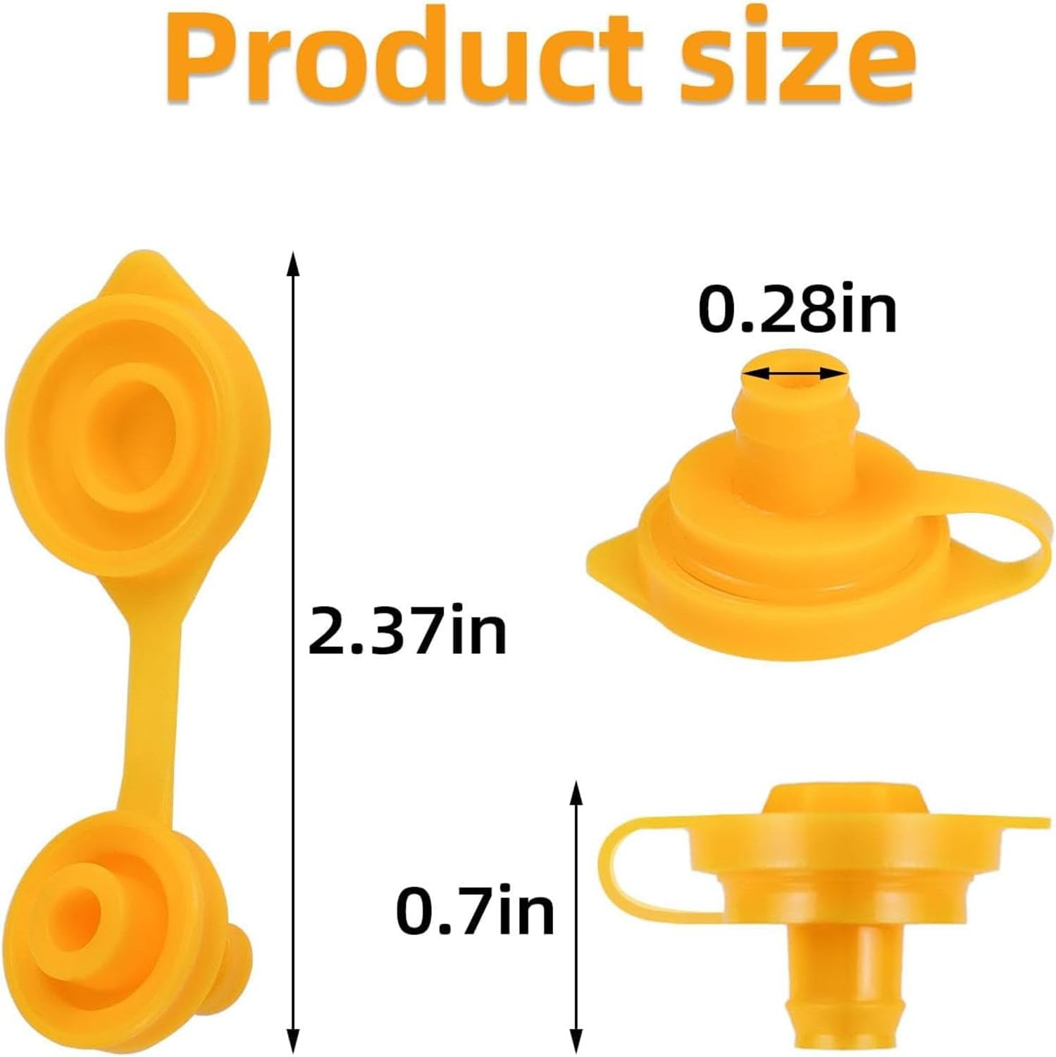 10 Pack Small Universal Can Vent Cap Yellow Fuel Gas Can Jug Vents Gas Can Vent Caps Replacement Vent for Gas Can Compatible with Chilton Briggs Rotopax Gott Anchor Plastic Gas Can Vent Caps image number 5
