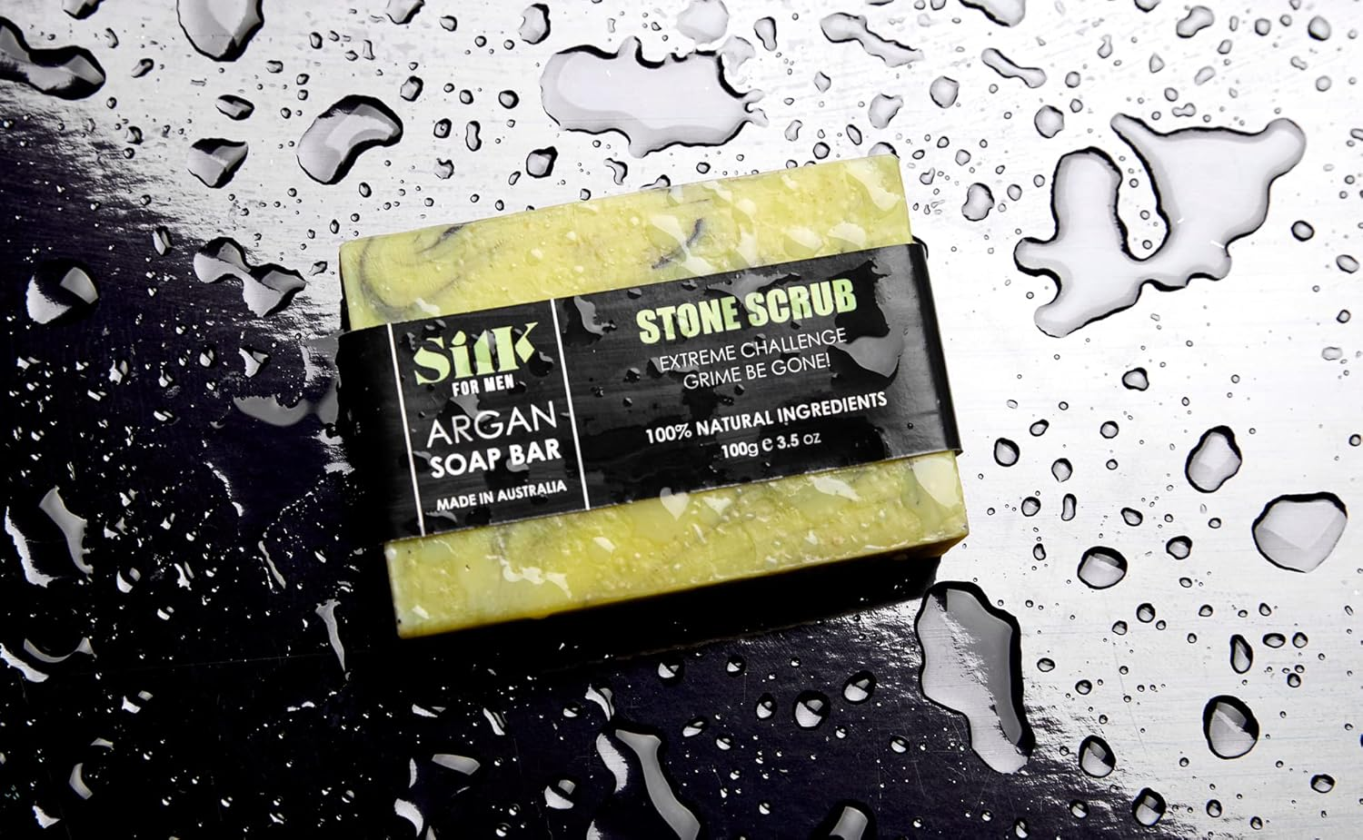 Silk Oil of Morocco Silk for Men Stone Scrub Argan Soap Bar 100 G image number 1