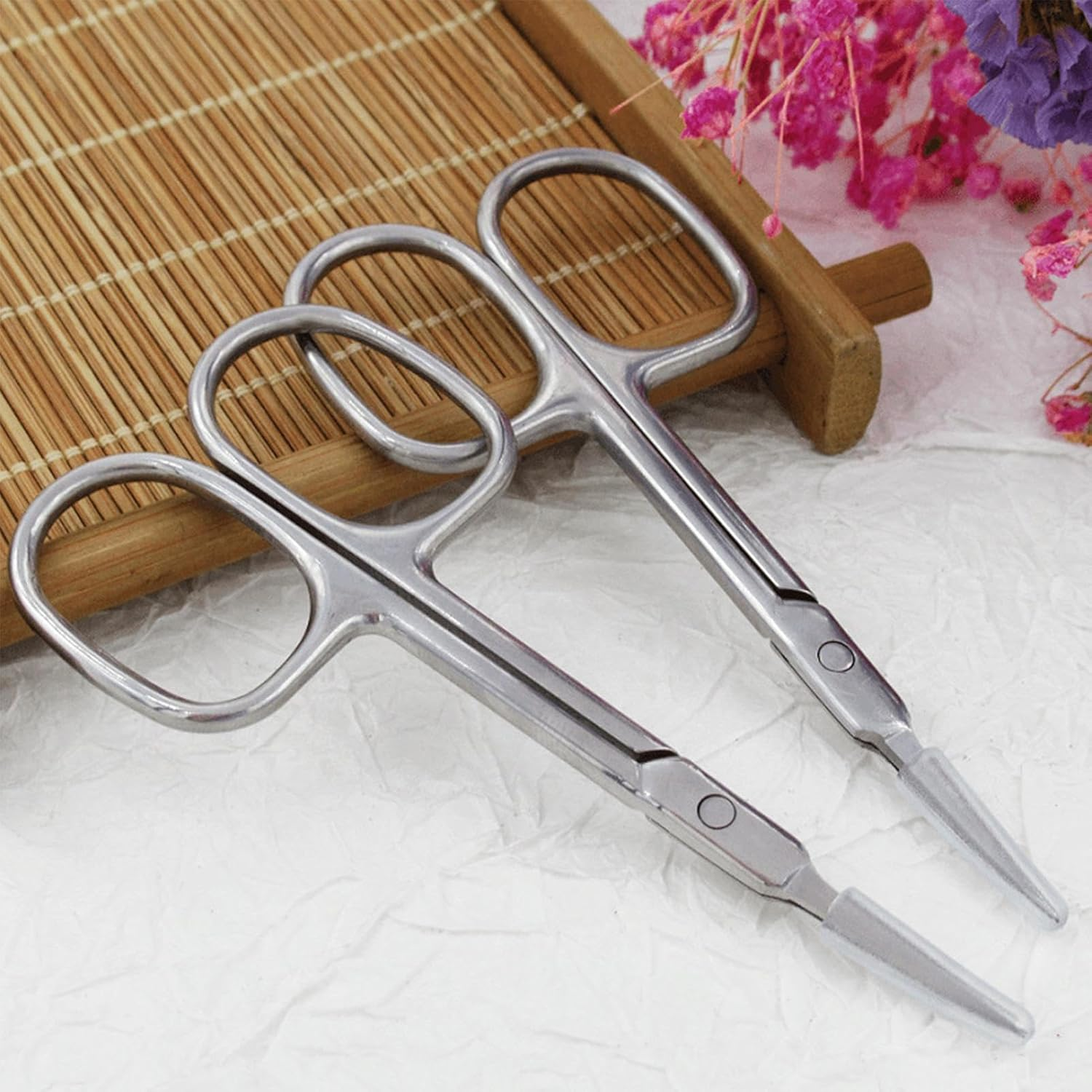 Stainless Curved Blades Nail Scissors | Cuticle Scissors Extra Fine Curved Eyebrow Scissors,Multi-Purpose Small Manicure Scissors for Toenail and Fingernail Yongbao image number 3