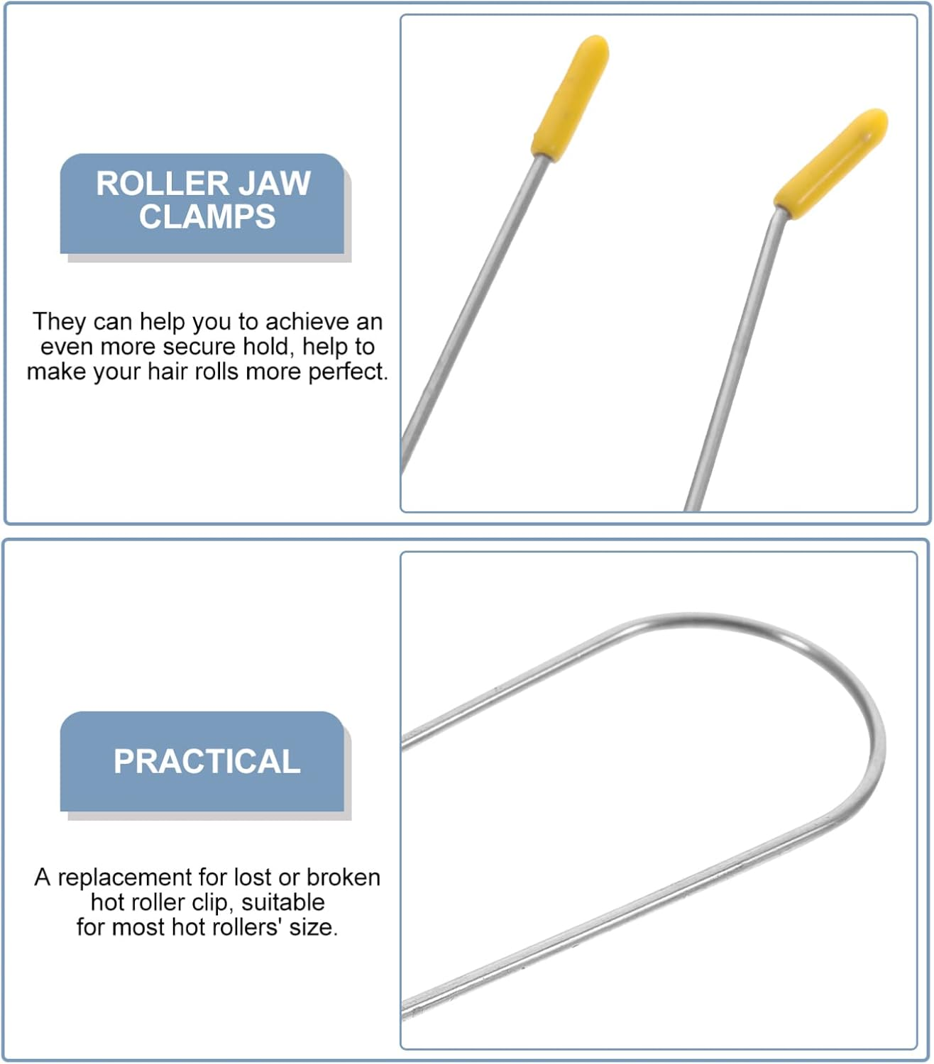 MERRYHAPY 5Sets Hot Roller Securing Pin Replacement Clips for Hair Rollers Easy to Use 16Pcs*5 image number 1