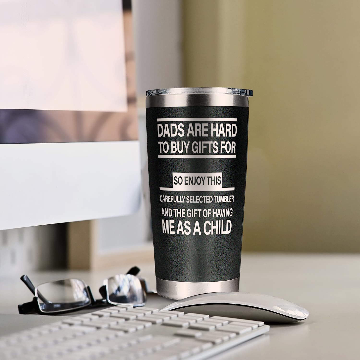 Father'S Day Birthday Christmas Tumbler for Dad from Daughter Son,Dad Tumbler Gifts,Dad Travel Coffee Mug, Dad Drinking Cup, Vacuum Insulated Stainless Steel Tumbler 20Oz image number 3