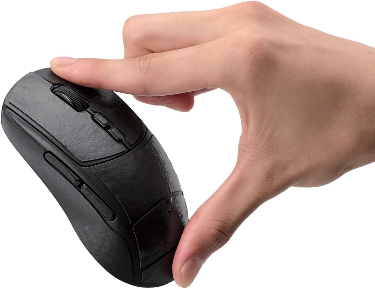 Elecom V Custom GWVG600EV510BK Mouse Grip Tape Gaming Mouse M-VM510/VM610 Anti-Slip Anti-Slip Ultra Thin Sheet 0.02 Inch (0.6 Mm) Black