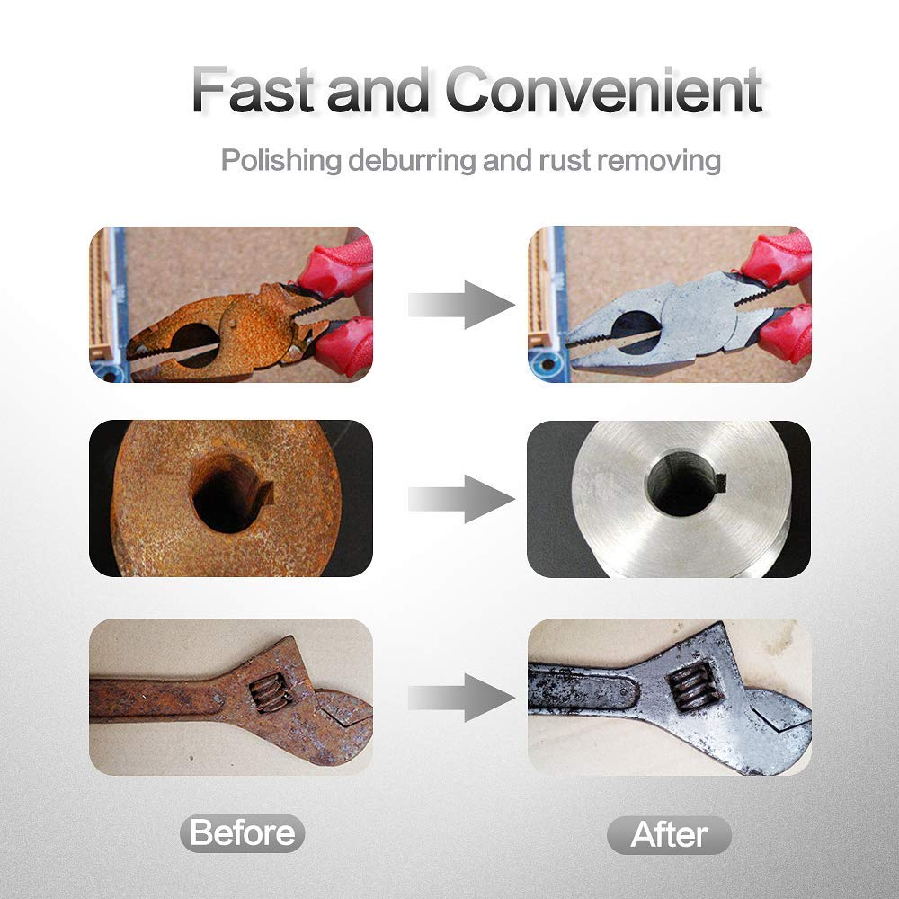 NYNM 60 Pcs Sanding Discs Set, 2 Inch Quick Change Sanding Discs with 1/4" Holders, Die Grinder Accessories Surface Conditioning Burr Rust Paint Removal image number 3