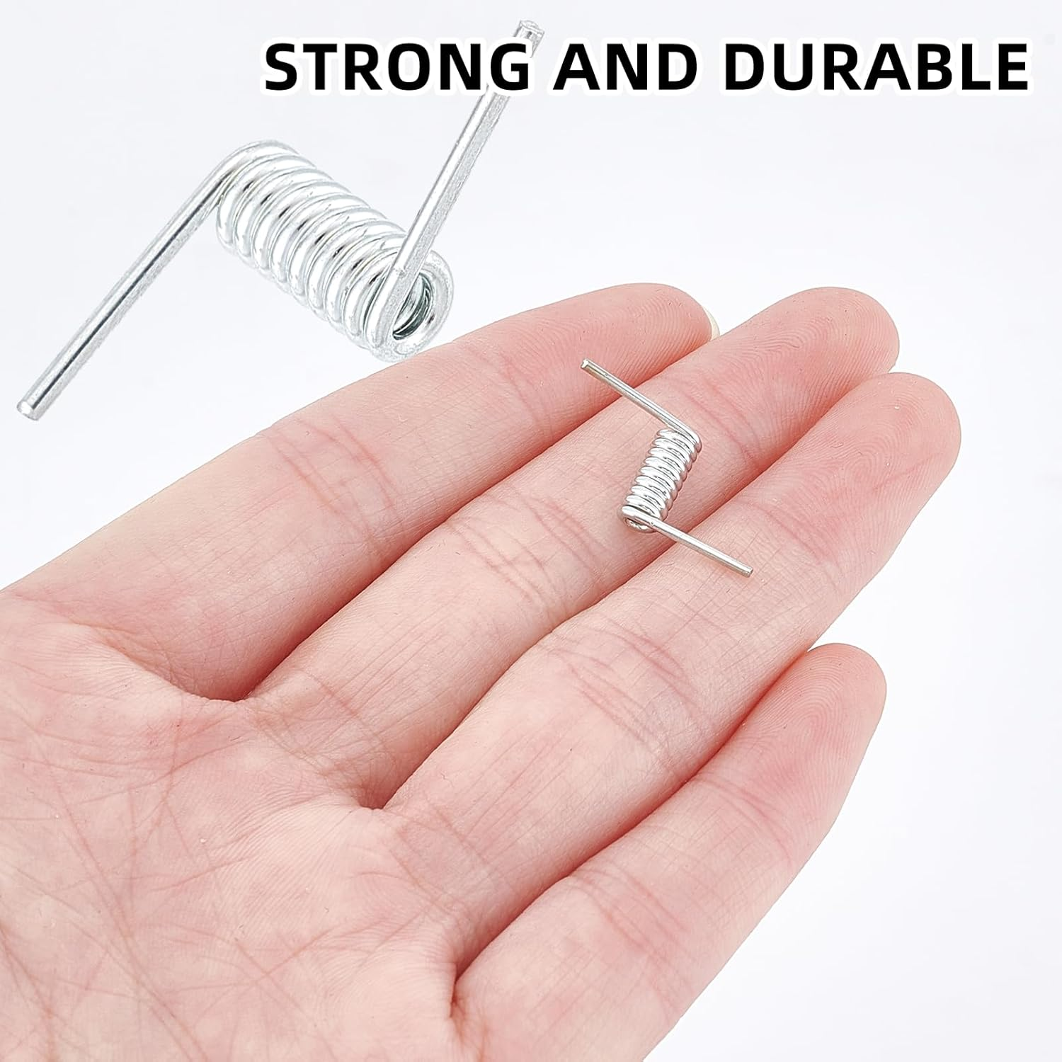 NICENEEDED 8 PCS Hair Claw Clip Spring Replacement, Clip Spring with Central Axle Rod, Hairpin Squre Rectangle Butterfly Jaw Clamp Repair Parts for Large Medium Claw Clips image number 3