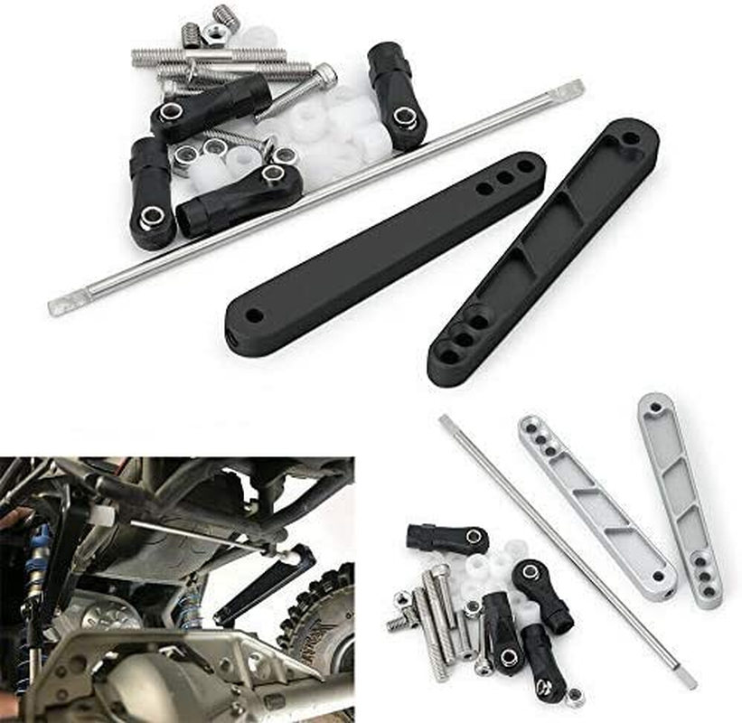 Alloy Rear Anti-Sway Bar Swaybar Set for 1/10 RC Axial Wraith RR10 Bombers (Black)