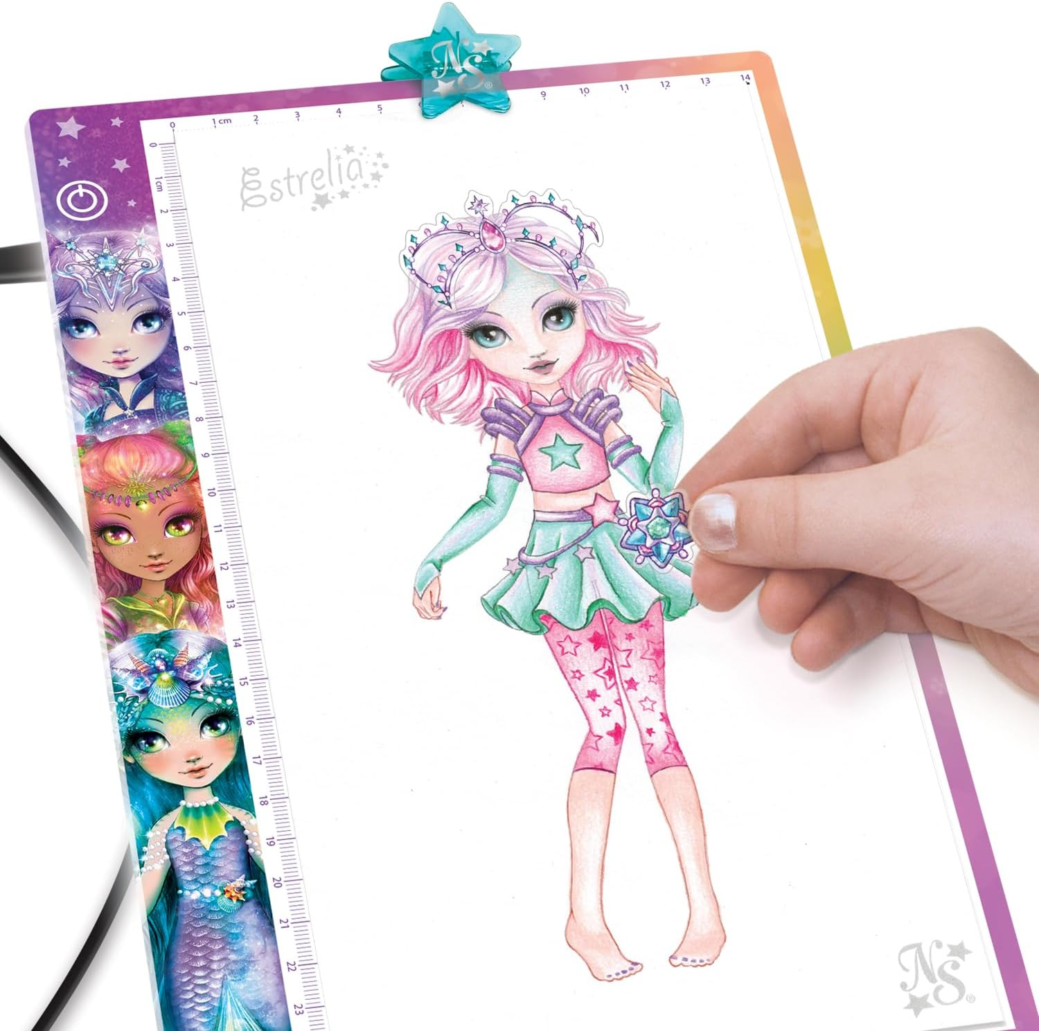 Nebulous Stars Fashion Designer Light Pad- Ultra-Thin Tracing Pad with Stencils, Sketch Pad, Stickers & Colouring Pencils- Creative Fashion Design Kit for Kids image number 1