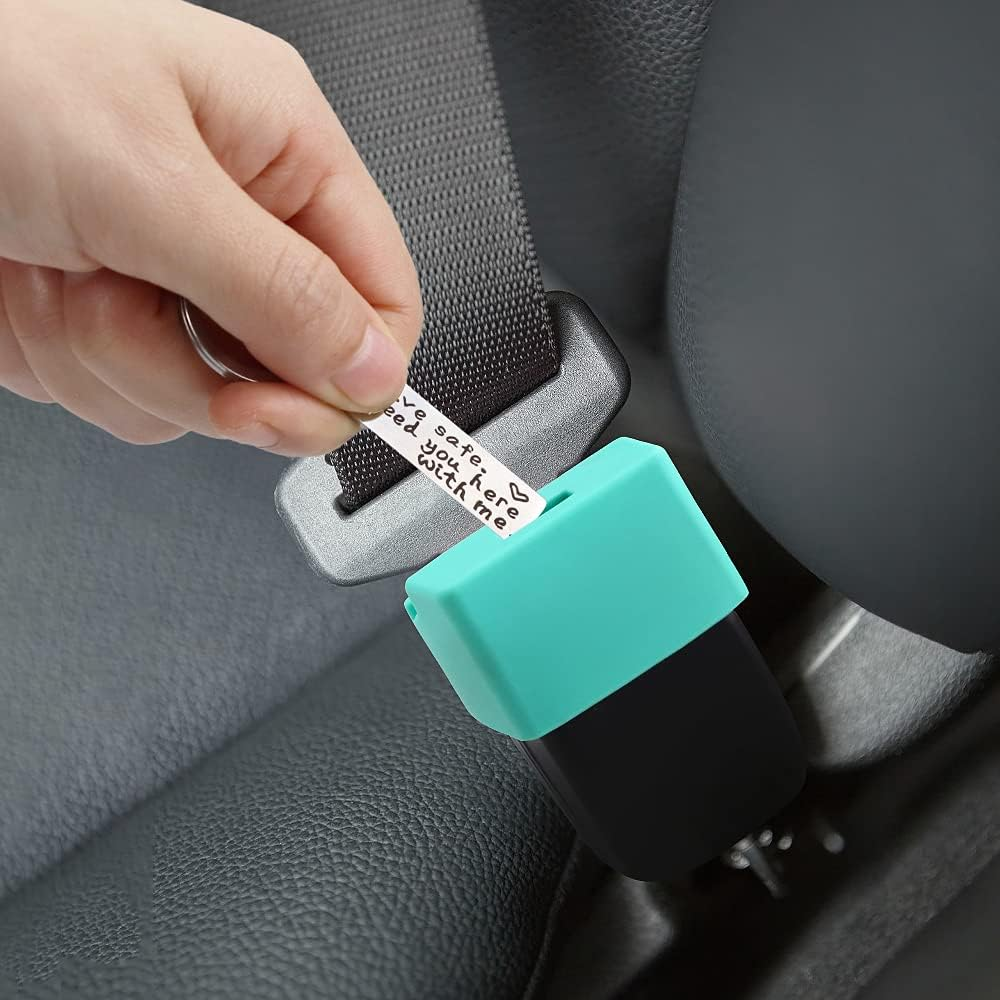 Morlike Silicone Seatbelt Secure Buckle Safety Cover Lock | Keep Children Safe in Car Seat and Prevent Kids from Accidentally Unbuckling | Buckle Guard Fits Almost Vehicles (Light Blue, 2 Pack) - Blue2-2 Pcak image number 2
