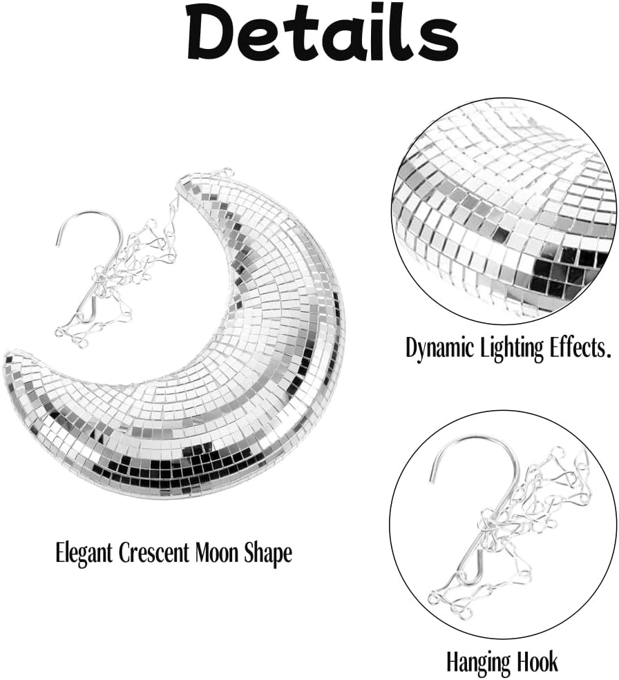 Disco Mirror Ball, Glass Rotating Party Light, 50S 60S 70S DJ Effect for Nightclubs, Weddings, Stage image number 5