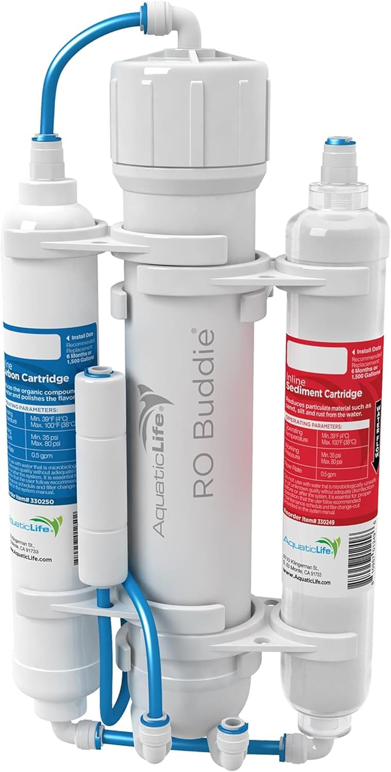 AQUATICLIFE Aquatic Life RO Buddie plus DI Four Stage Reverse Osmosis Deionization Unit 50 GPD