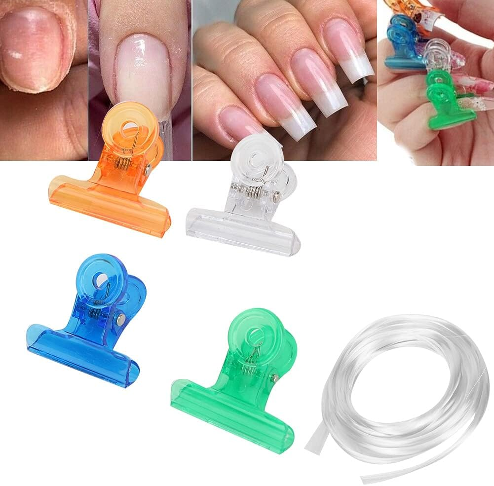 Nail Pinching Clips Nail Extension Set, Acrylic Nails Pinchers Tool Set Nail Extension, Fiberglass, for Personal Home Use Professional Nail Salon image number 3