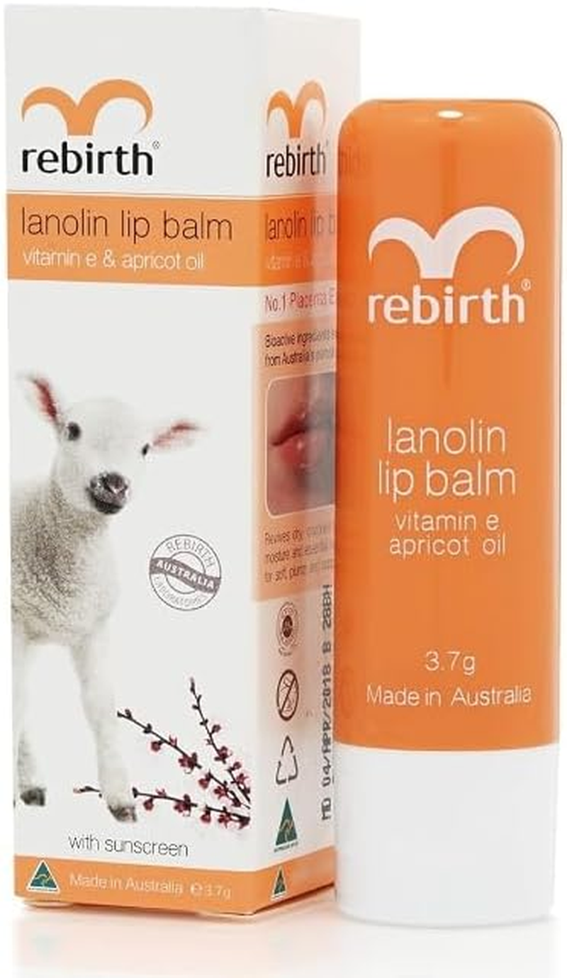Rebirth Lanolin Lip Balm with Vitamin E & Apricot Oil (RB14) 3.7G (With Sunscreen)