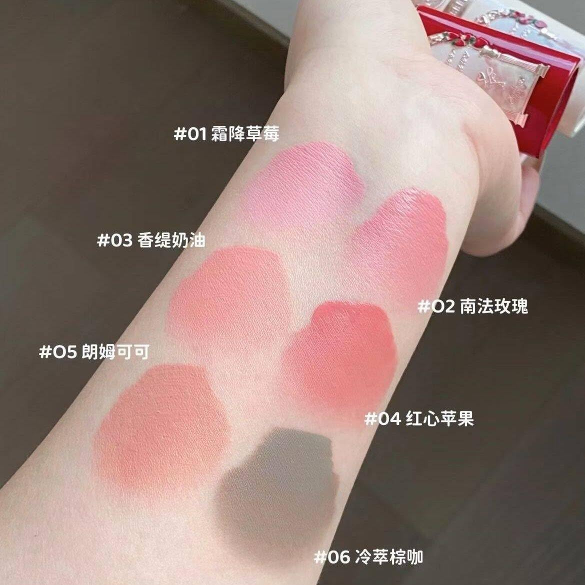 Flower Knows Strawberry Cupid Collection Liquid Blush for Cheeks, Matte Finish Face Cream Blush for a Healthy, Natural Look (C06) - C01 image number 2