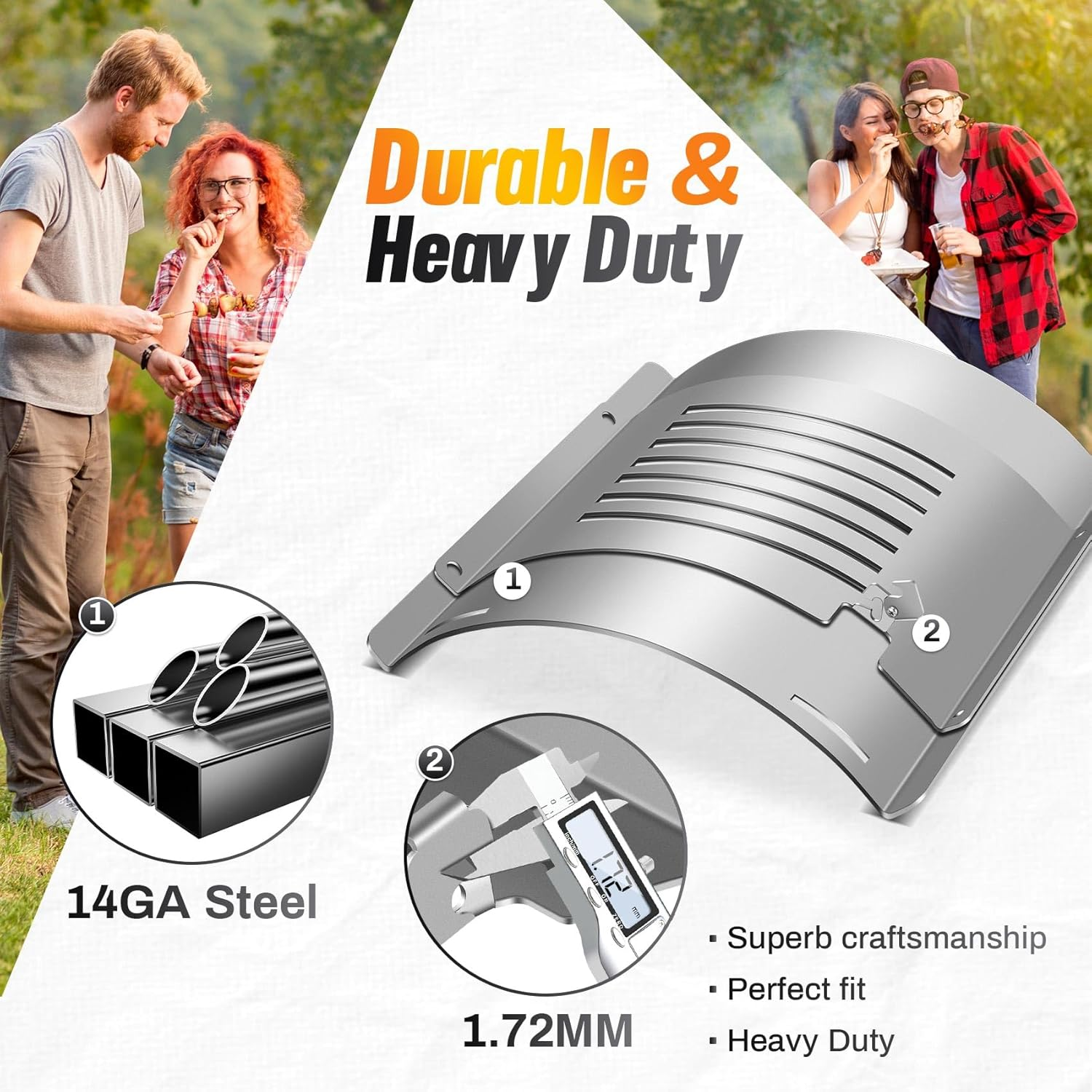 PB1230 Sliding Cover Bottom Kit, Flame Broiler Kit for Pit Boss 1230 Pellet/Gas Combo Grill, Compatible with PB1230CC, PB1100PSC2, PB550G, PB500SP, Grill Replacement Parts for Pellet Smoker image number 6