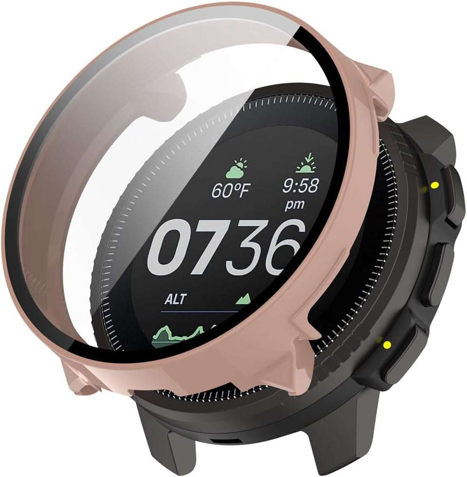 Zohmuly Protective Case Compatible with Suunto Vertical, PC Ultra Thin HD Tempered Glass Scratch-Resistant All-Round Screen Protector for Suunto Vertical Case