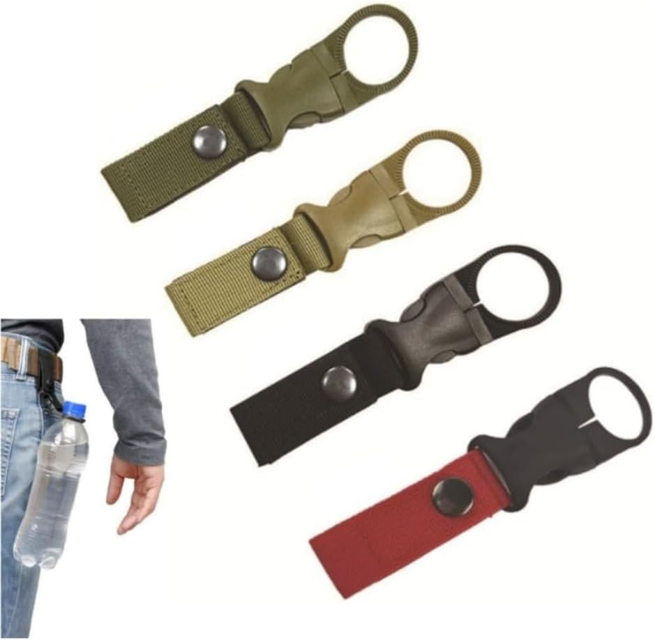 Goxfaca 8PCS Hanging Bottle Buckle Clip,Portable Mineral Water Bottle Ring Holder Outdoor Portable Water Bottle Ring Holder for Outdoor Camping Hiking Traveling