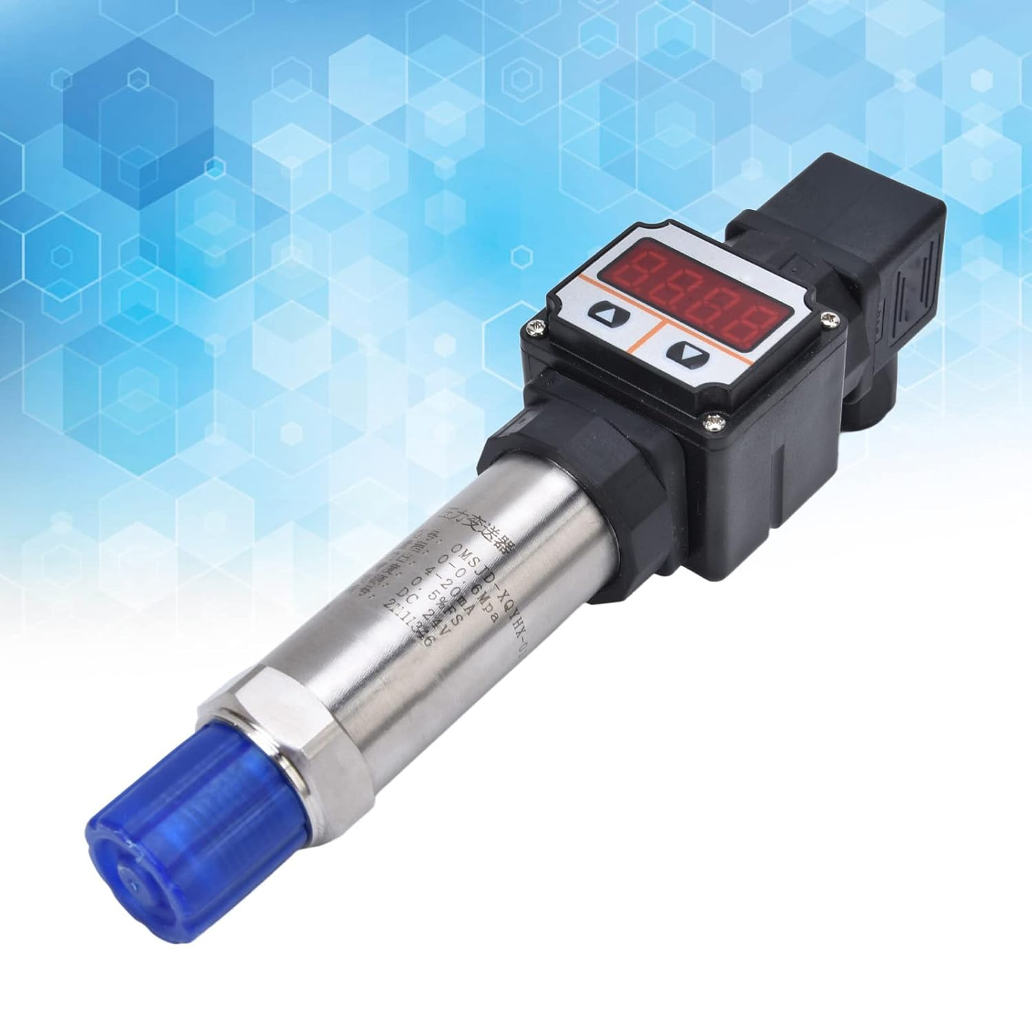 OMSJD-XQYHX-01 Digital Display Air Pressure Transmitter High Pressure Stainless Steel Cover PVC Digital Display Transducer Sender 0-0.6Mpa image number 5
