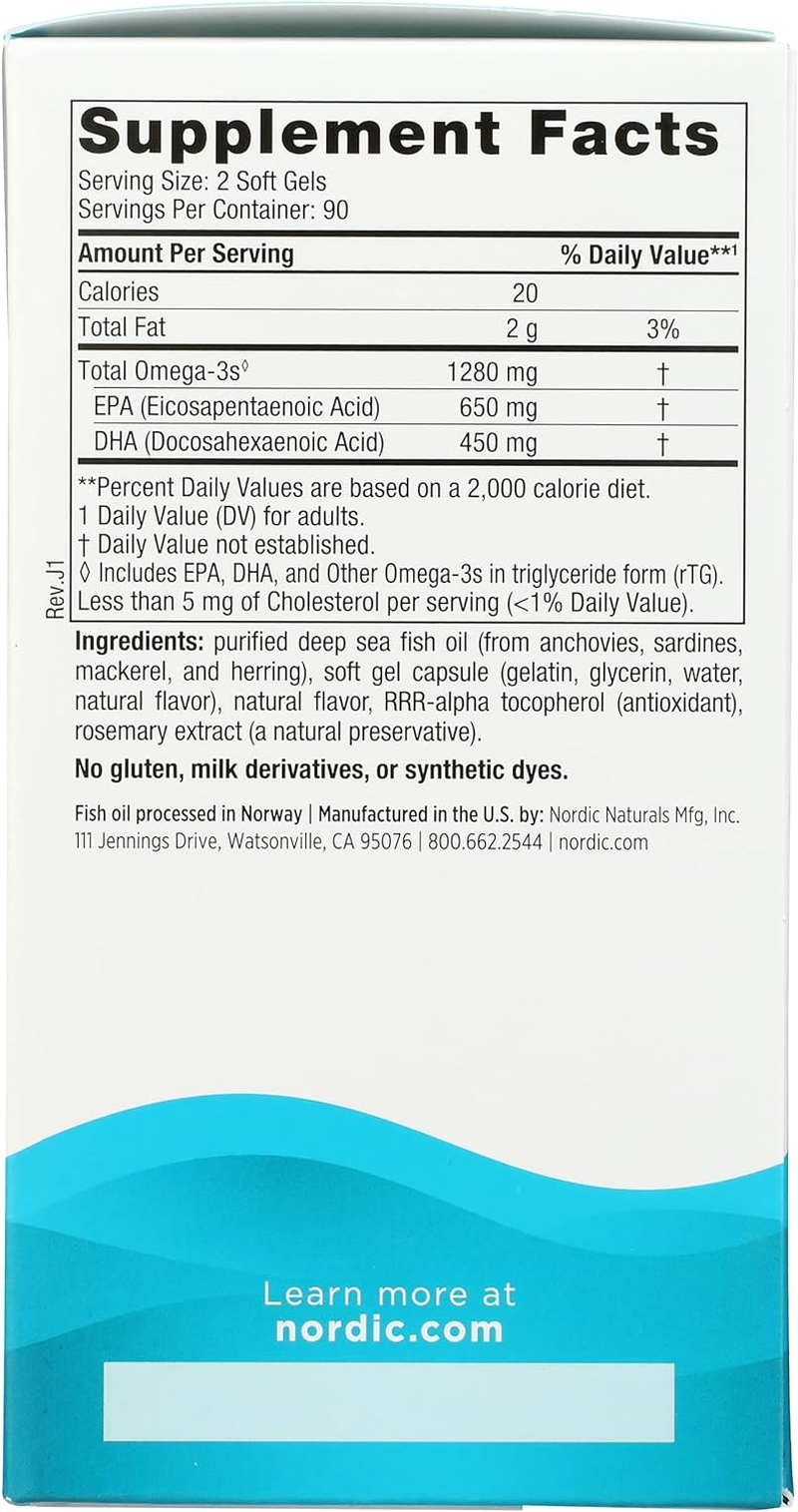 Nordic Naturals, Ultimate Omega 1280Mg, 180 Count image number 3