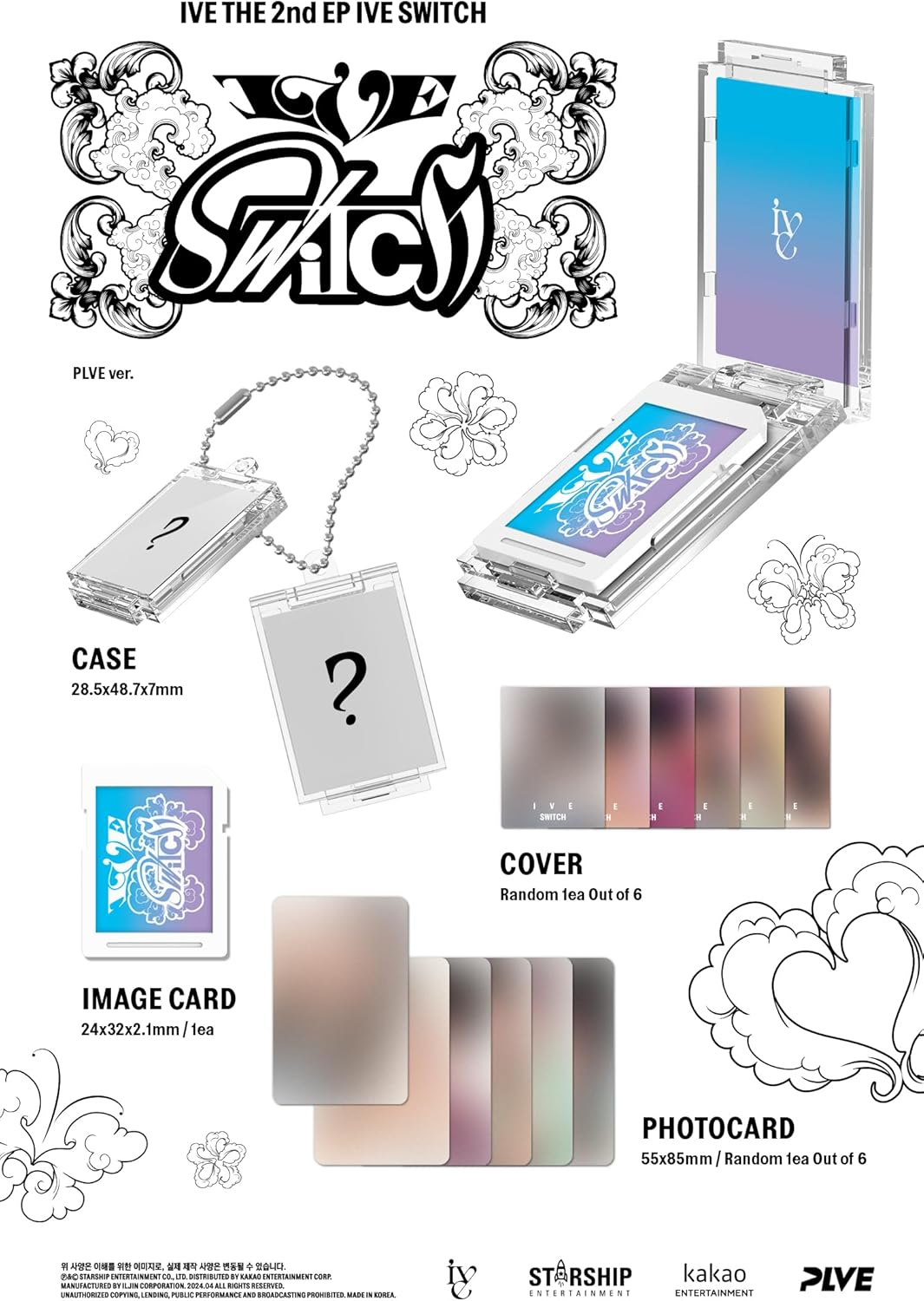 IVE IVE SWITCH 2Nd EP Album PLVE Random Version Case+1P Image Card+1P Photocard+Tracking Sealed image number 2