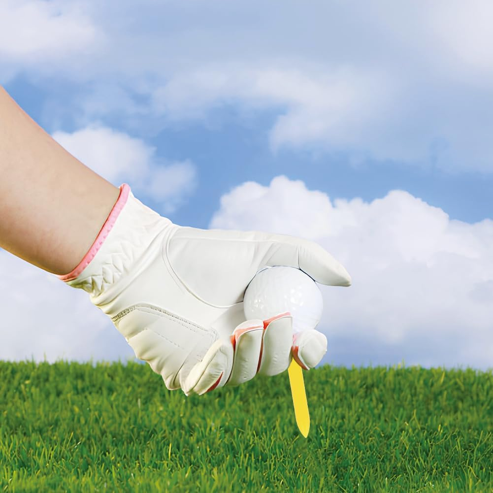 Plastic Golf Tees, Professional Bulk 100Pcs Unbreakable with Height Control Cushion Top Reusable Castle Design for Men and Women Outdoor Practice Nail Limit Pin Golfer Accessory image number 2