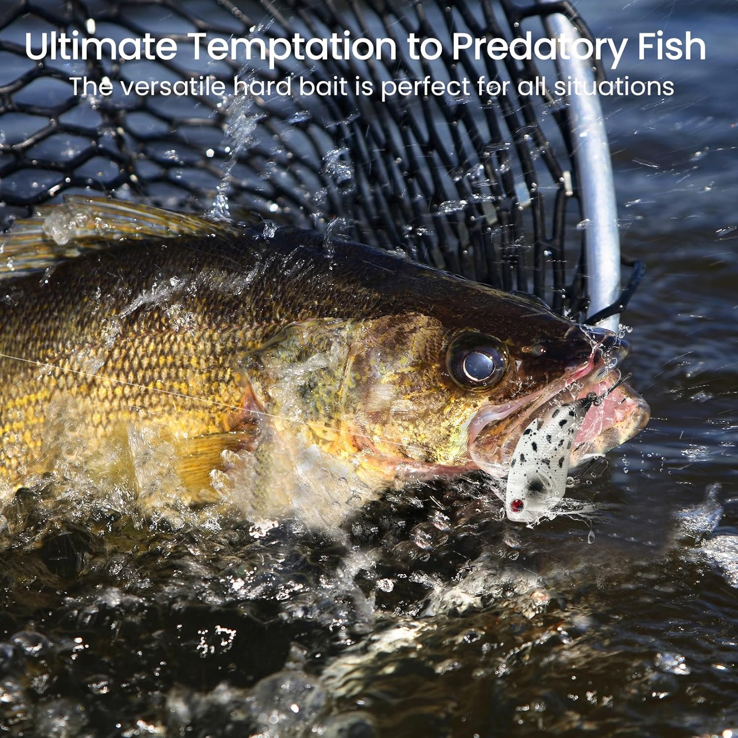 Pristis Fishing Lures for Freshwater & Saltwater, Sinking Vibe Lipless Crankbaits with Sharp Hooks, Jig Head Soft Baits and Swim Jigs, Micro Blade Baits, Pre-Rigged Swimbaits Kit for Bass Trout Pike - Dark Set image number 2