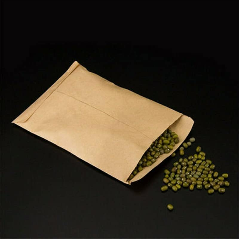AIMALL 100Pcs Kraft Paper Seed Packets Garden Home Storage Bags Mini Envelopes 6X11Cm for Garden and Home Use image number 1