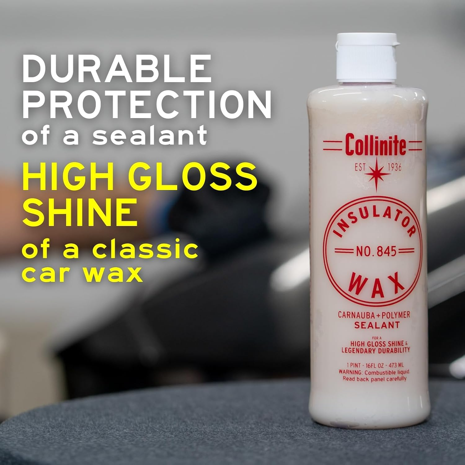 Collinite 845 Insulator Wax-Easy to Use Carnauba+Polymer Wax Sealant-High Gloss Shine+Durable Hydrophobic Beading & Long Lasting Paint Protection for Cars/Boats/Trucks/Rvs & Motorcycles (16 Fl Oz) image number 3