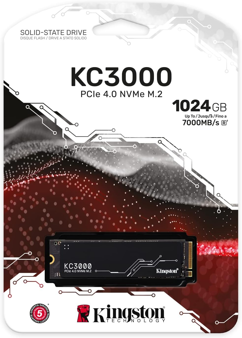 Kingston KC3000 Pcie 4.0 Nvme M.2 SSD - High-Performance Storage for Desktop and Laptop Pcs -Skc3000S/Black 1024GB image number 3