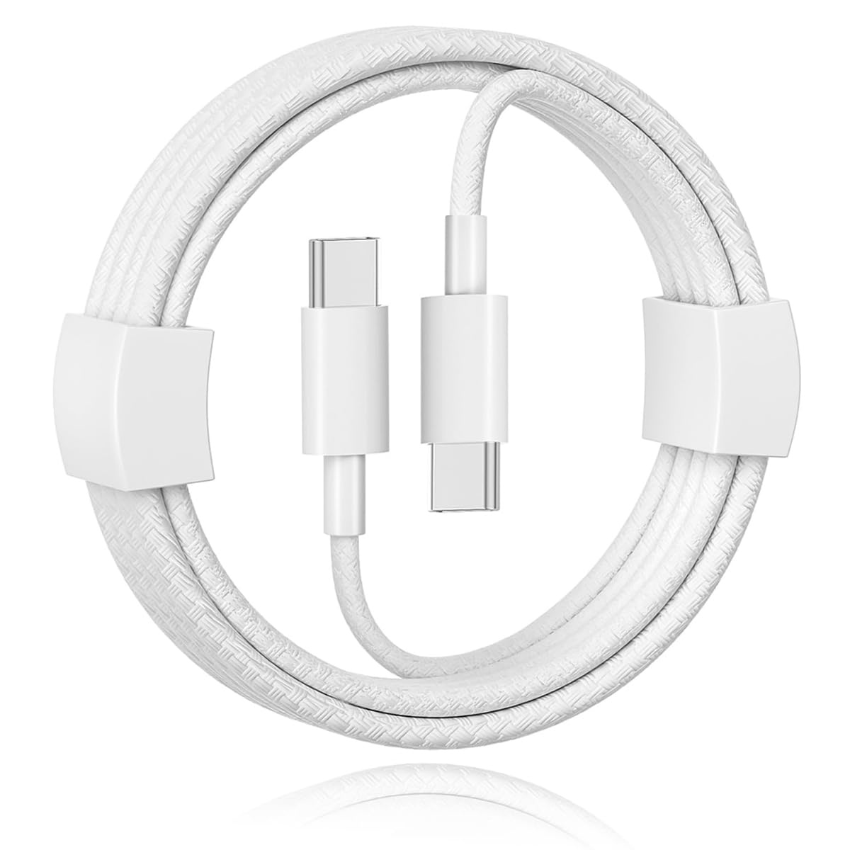 1M Iphone 17/16/16E/15 Charger Cord, USB C to USB C Woven Cable Compatible for Iphone 17/16/15 Pro Max,Plus, 17Air, Airpods 4, Airpods Pro (2Nd/3Rd Generation), Airpods Max 2 2024 Charging Cable Cord image number 5