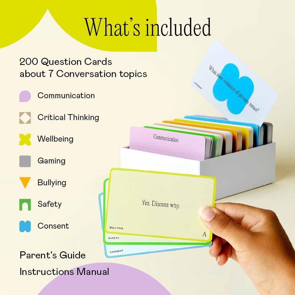 Raising Digital Citizens &ndash; 200 Conversation Cards Set &ndash; Teach You Children about Digital Safety &ndash; Reduce Screen Time with Meaningful Conversations image number 4