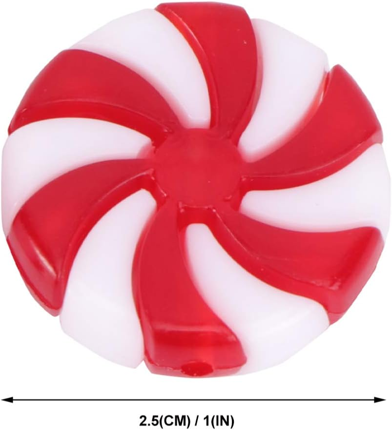 Abaodam 100Pcs Christmas Tree Hanging Ornaments Candy Pendants for Christmas Decorations Peppermint for Holiday Parties Birthdays Weddings and More