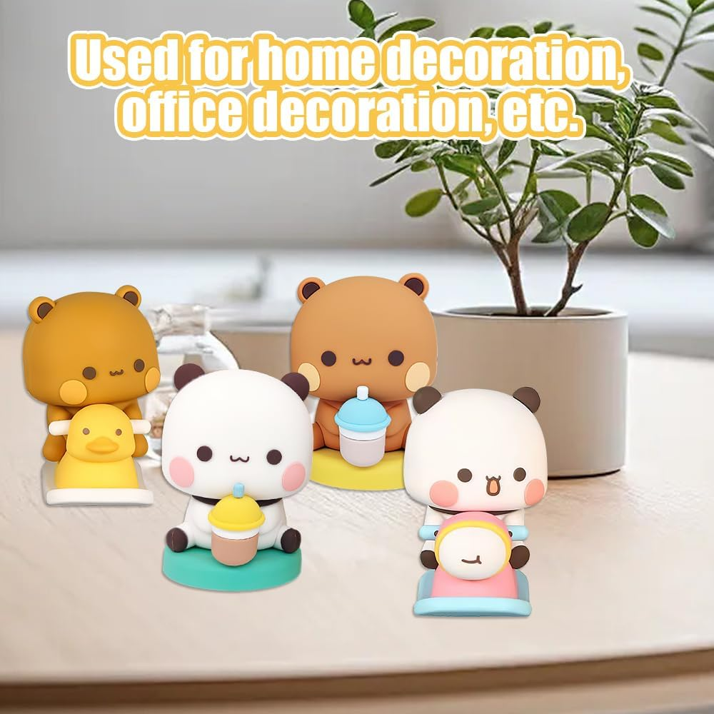 LUFEIS Bubu Dudu Bobble Figures, Pack of 4 Bubu and Dudu Figures image number 3