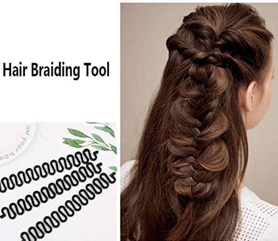 19 Pcs Hair Braiding Tool, DIY Styling Tool Kit Updo Ponytail Maker Accessories Topsy Braid image number 4