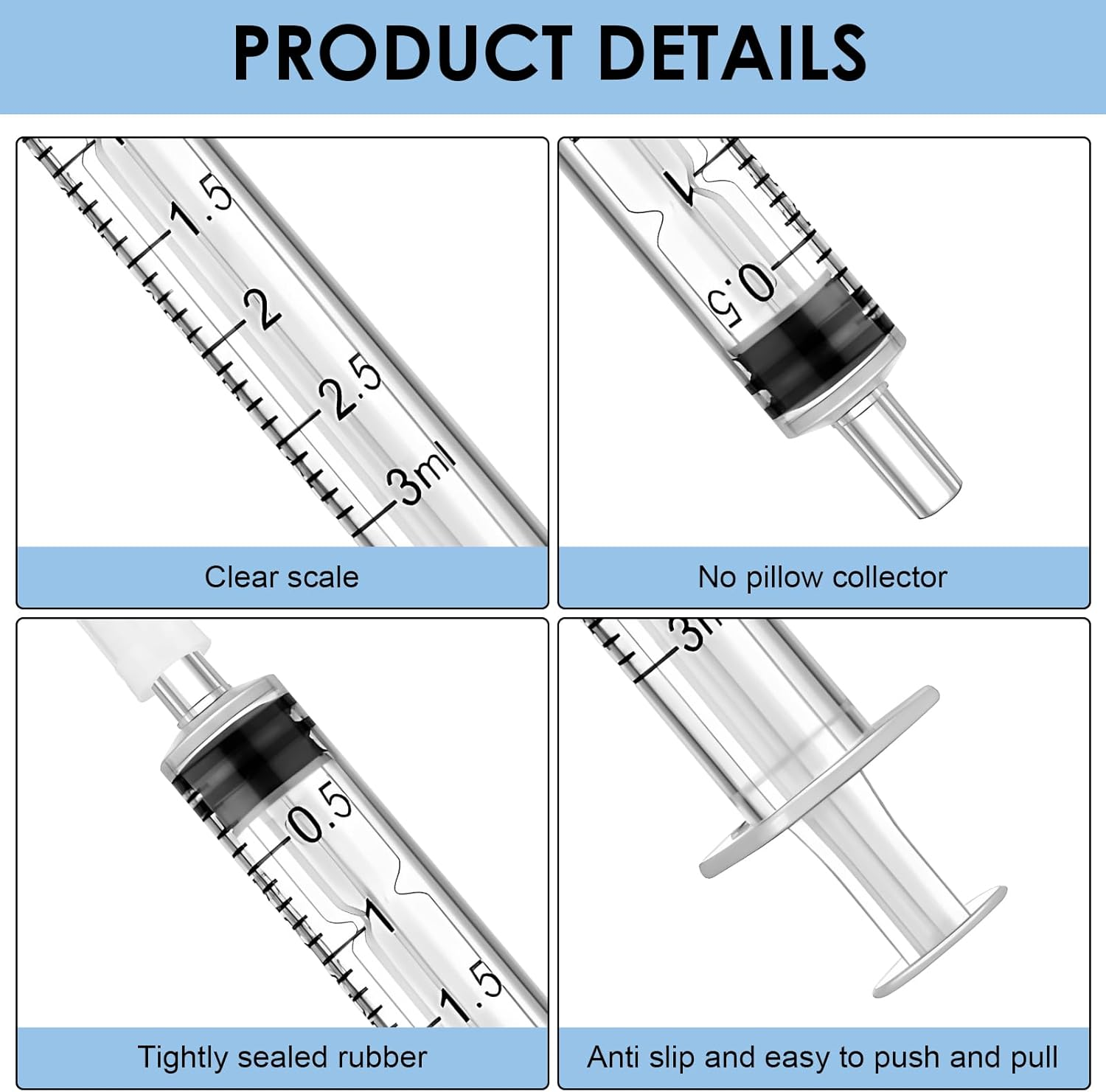 22 Pcs Colostrum Collector Kit, 10 Sterile Sealed Breast Milk Collector(3 ML) - Syringe No-Needle with Sealed Caps 10 Stickers 1 Colostrum Collection Measuring Cup(20Ml) 1 Slide Lock Storage Bag for Breastfeeding image number 4