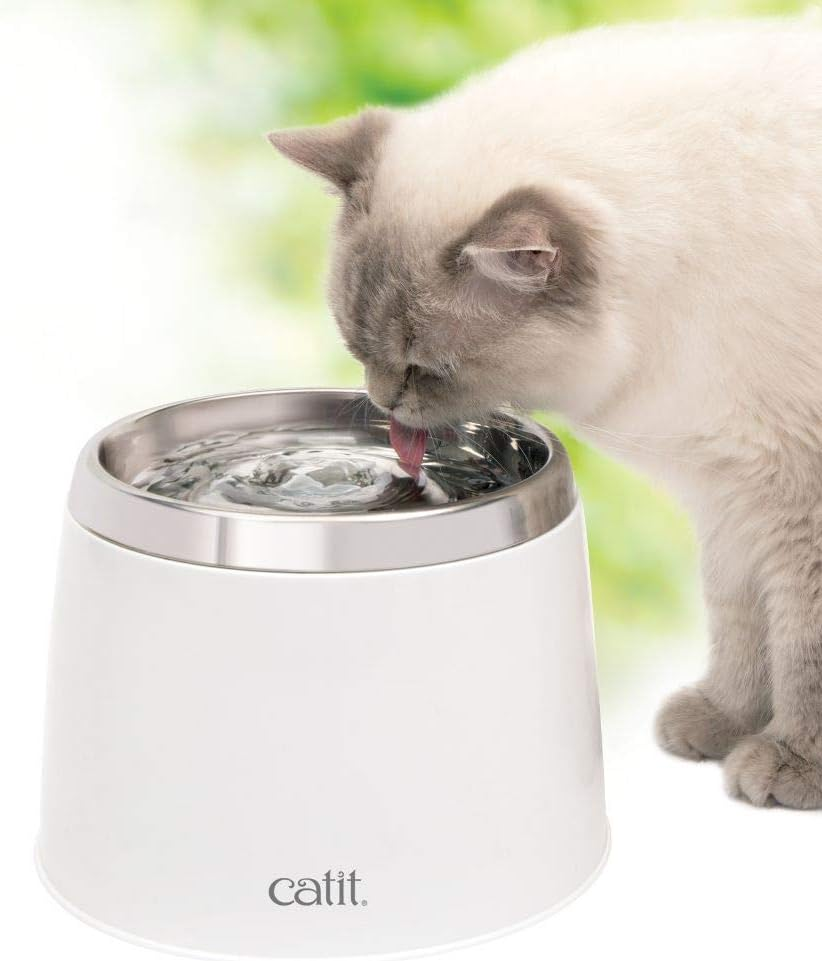Catit Fresh & Clear Stainless Steel Cat Water Fountain, 50023, White, 1 Count (Pack of 1) image number 6