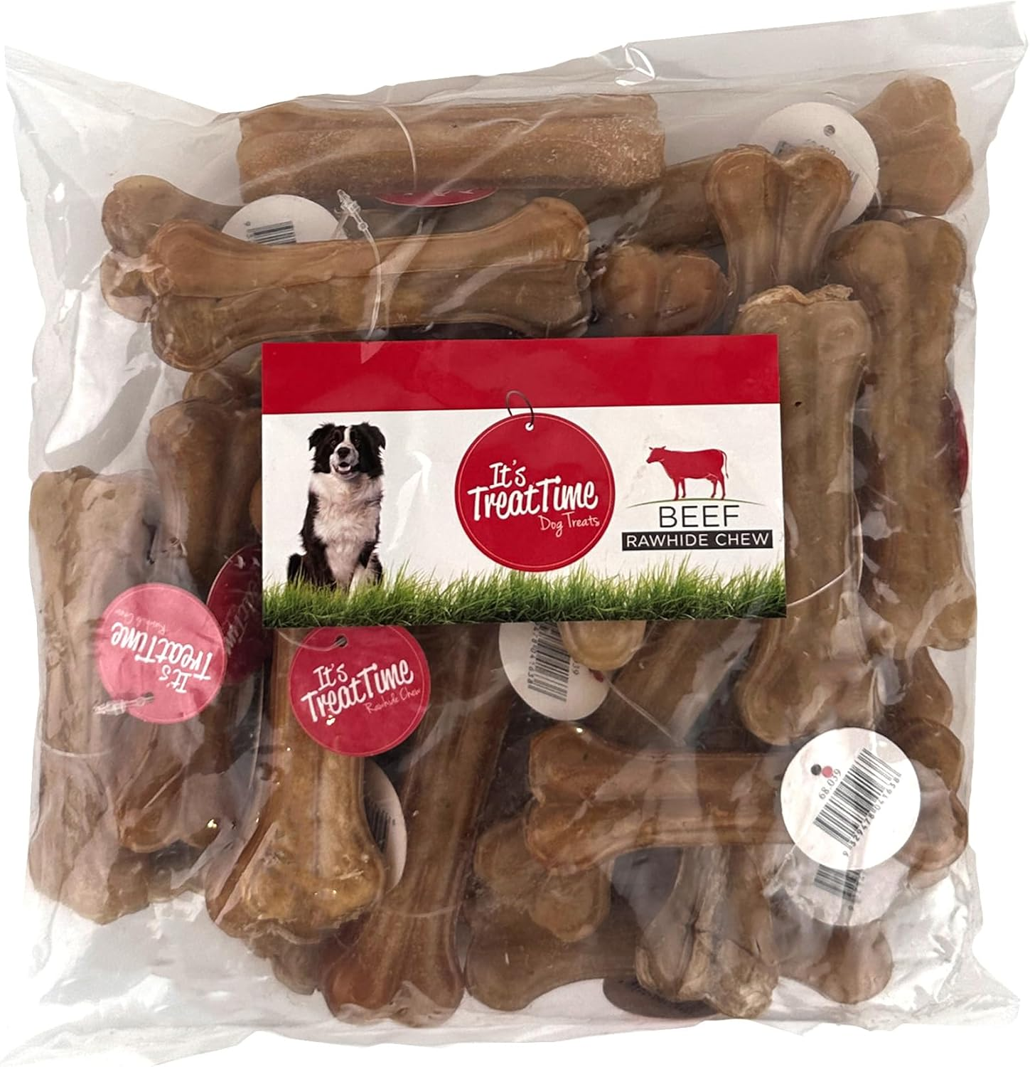 It'S Treat Time Dog Rawhide Bone Pressed NAT 11Cm (25 Pack) - Long-Lasting Dog Treats, Dental Chews for Dogs, Teeth Cleaning, Tartar Control, Oral Health image number 2